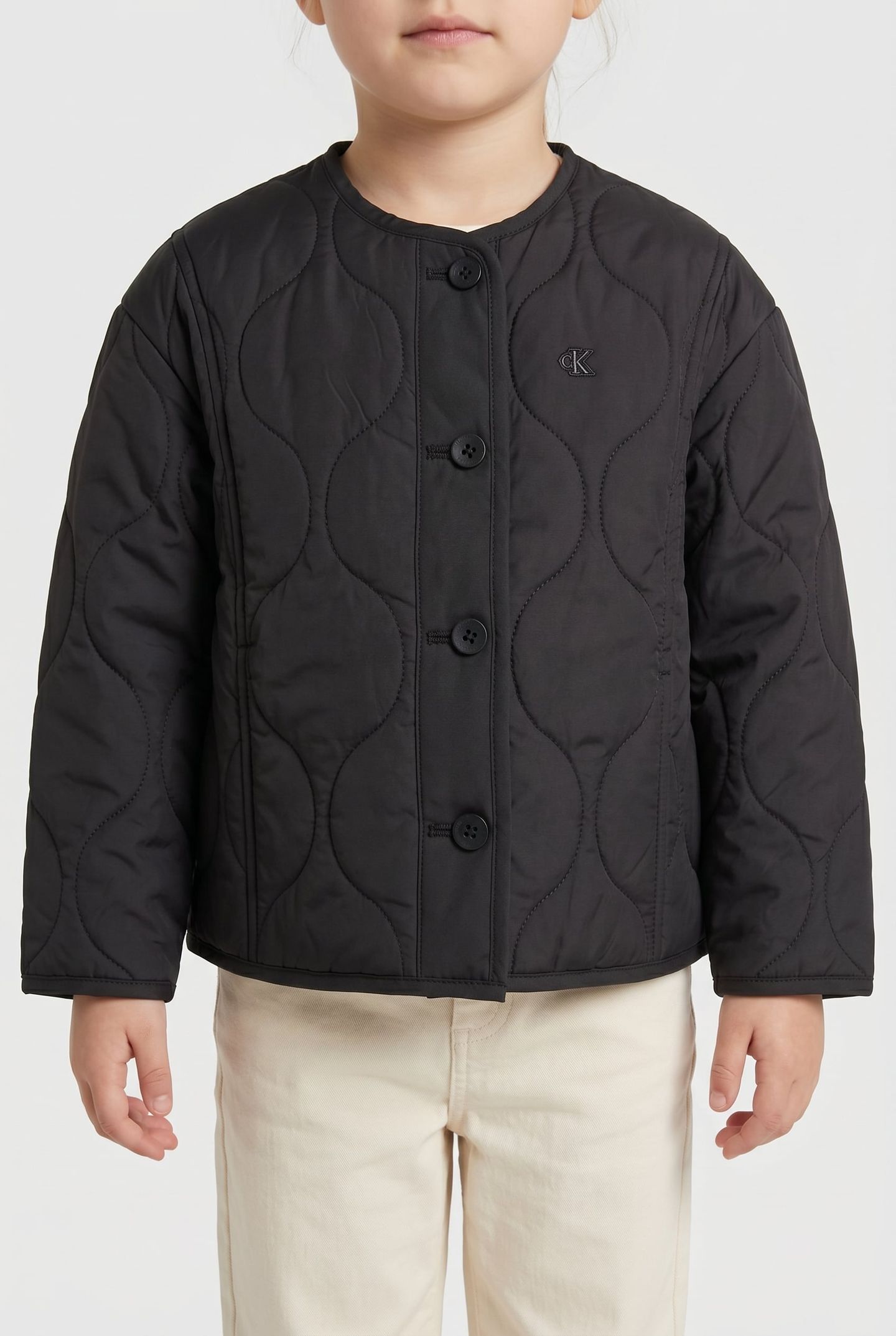 GIRLS QUILTED JACKET BLACK 4