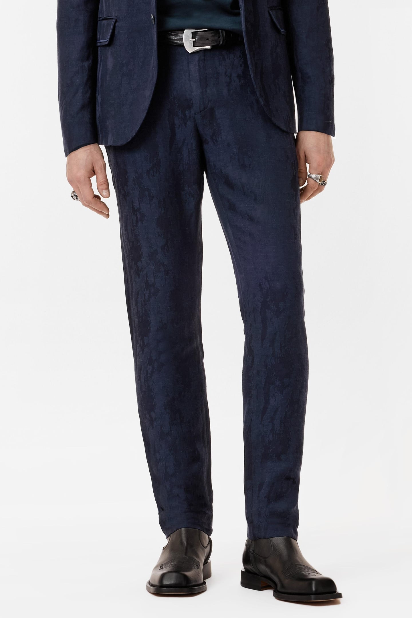 MERCER PANTS - SLIM FIT PANTS WITH WELT NIGHT SKY 1