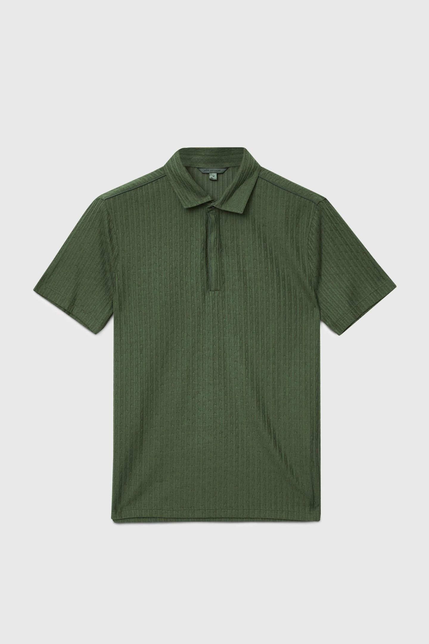 GRANA REGULAR FIT SS POLO IN JACQUARD ST MOSS 3