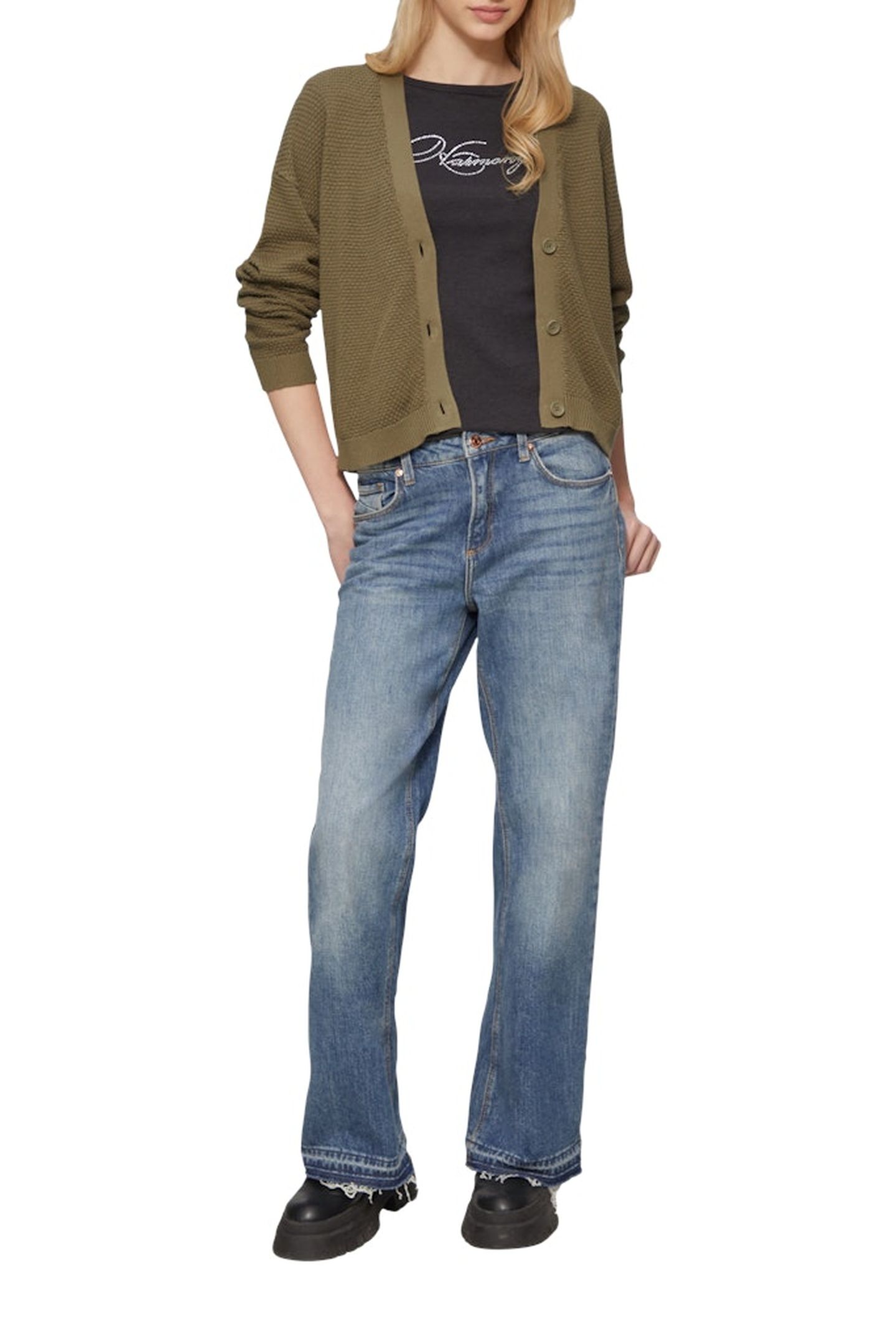 S.OLIVER-QS CARDIGAN DARK GREEN 2