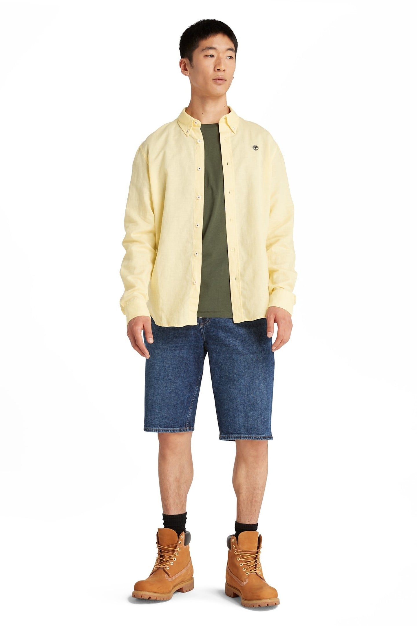 COTTON/LINEN LONG SLEEVE SHIRT POPCORN 1