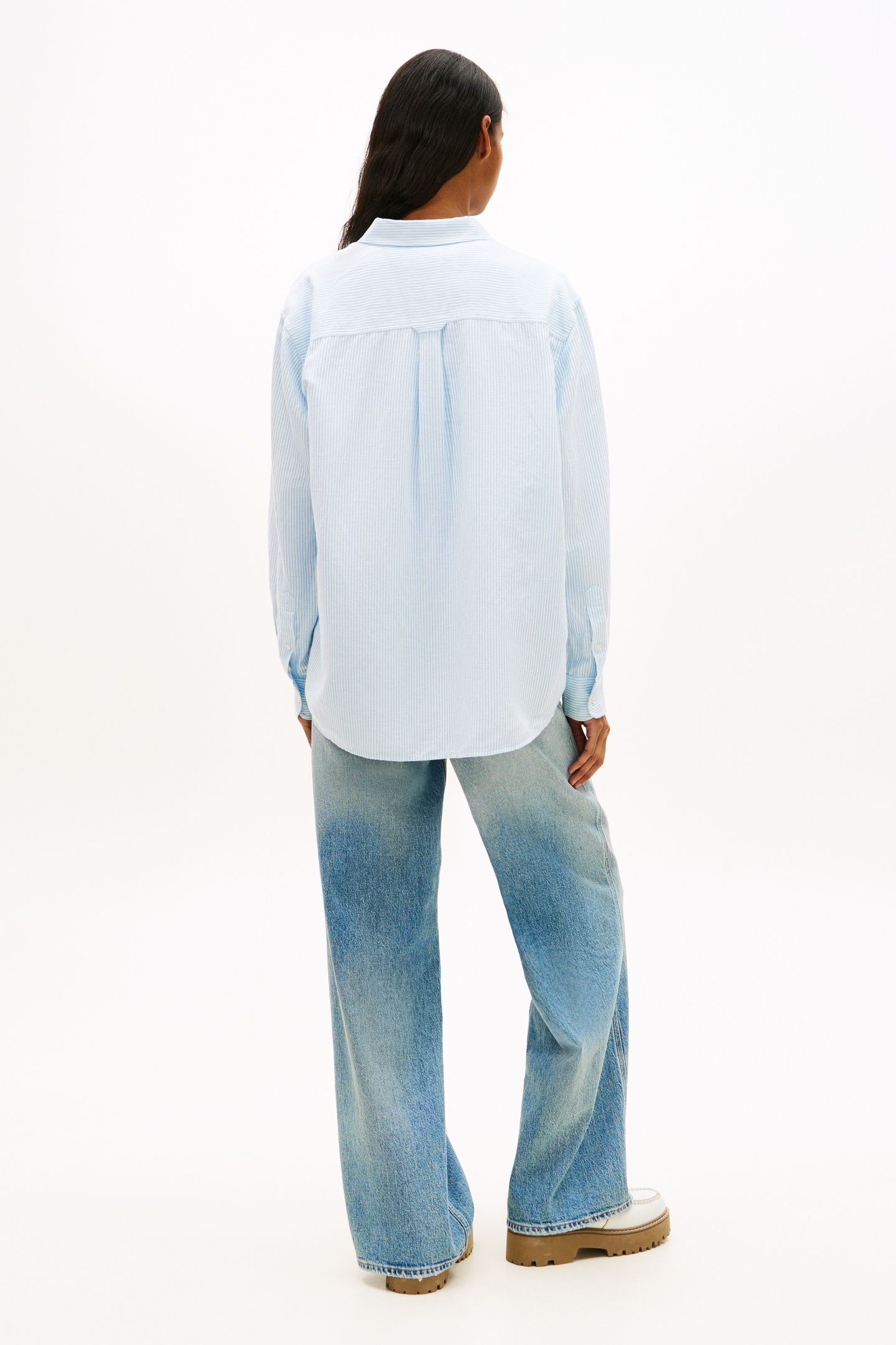 TJW RELAXED LINEN SHIRT LIGHT POWDERY BLUE/STRIPE 3