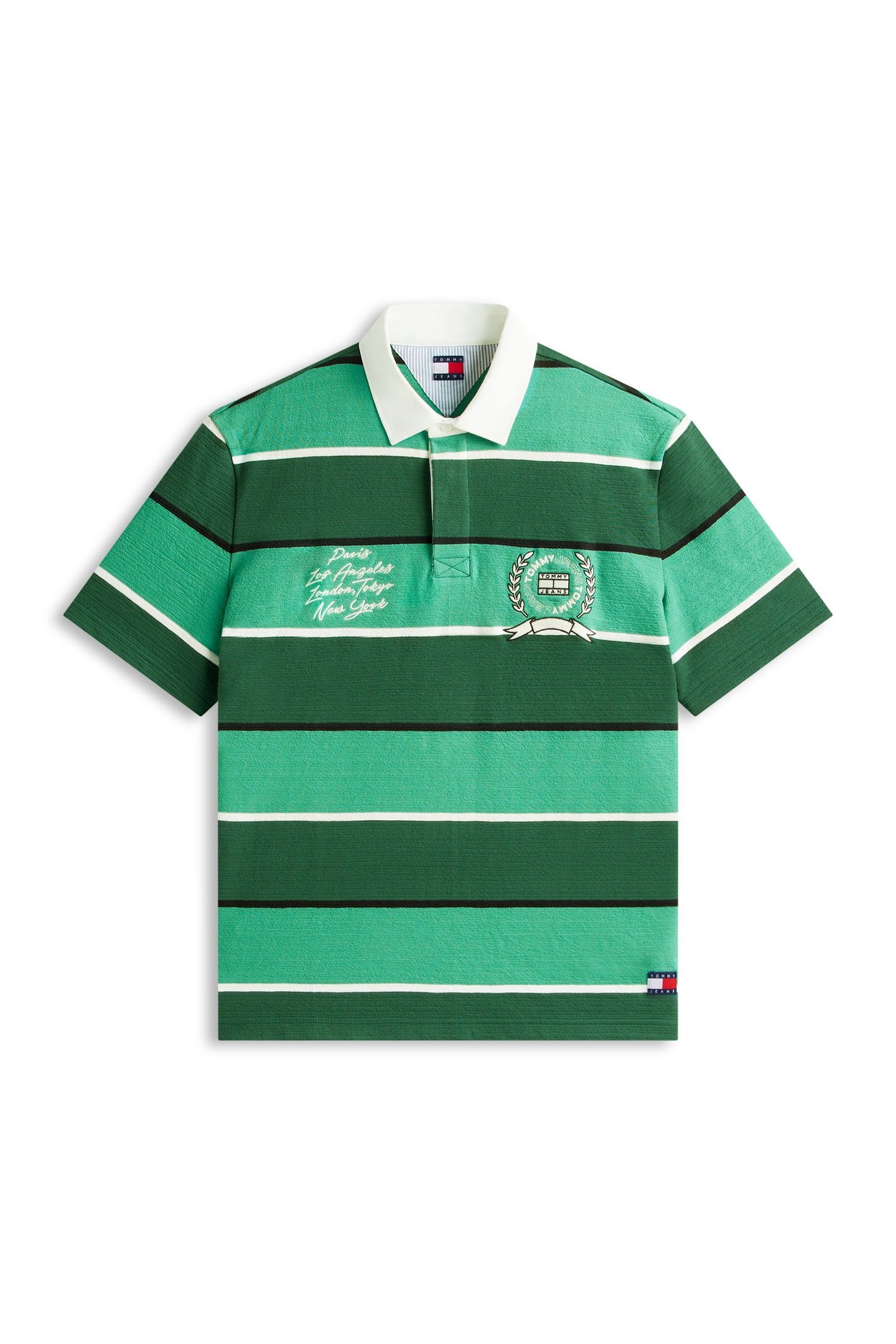 TJM RELAXED SS STRIPE POLO SHADOW PINE STRIPE 4