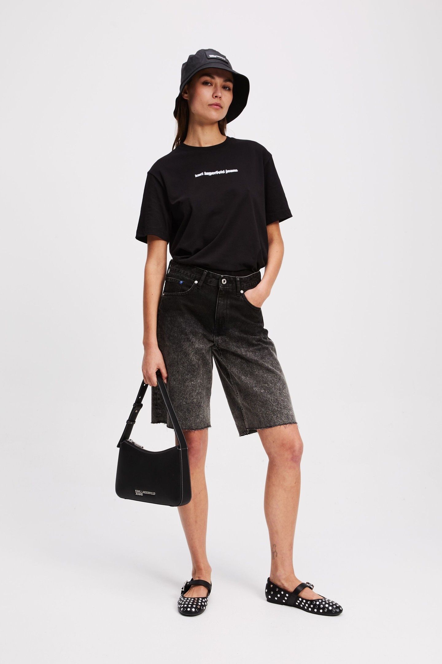 OMBRE DENIM SHORT WASHED BLACK OMBRE 1