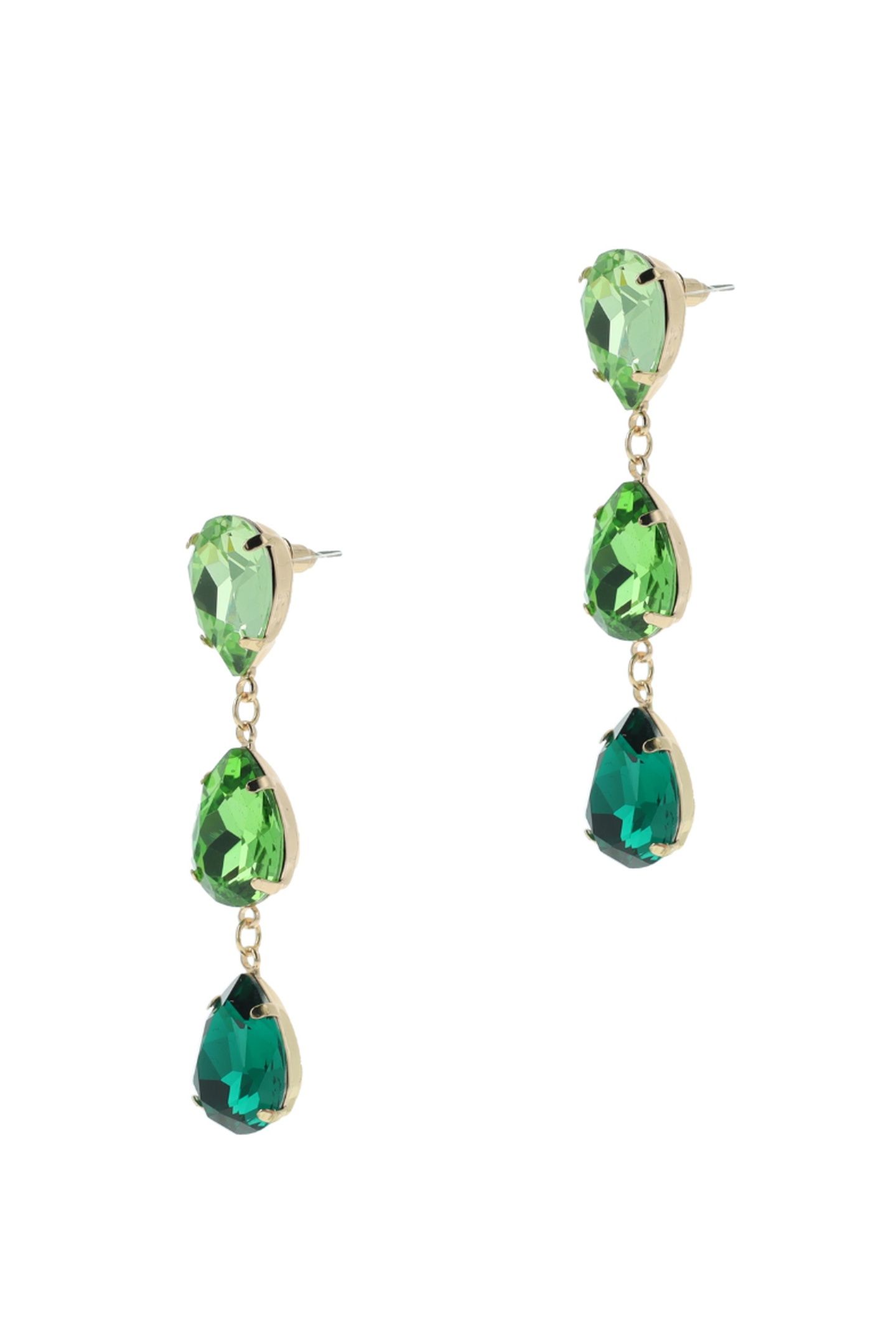 TRIPLE DROP EARHANGERS GREEN GREEN 2