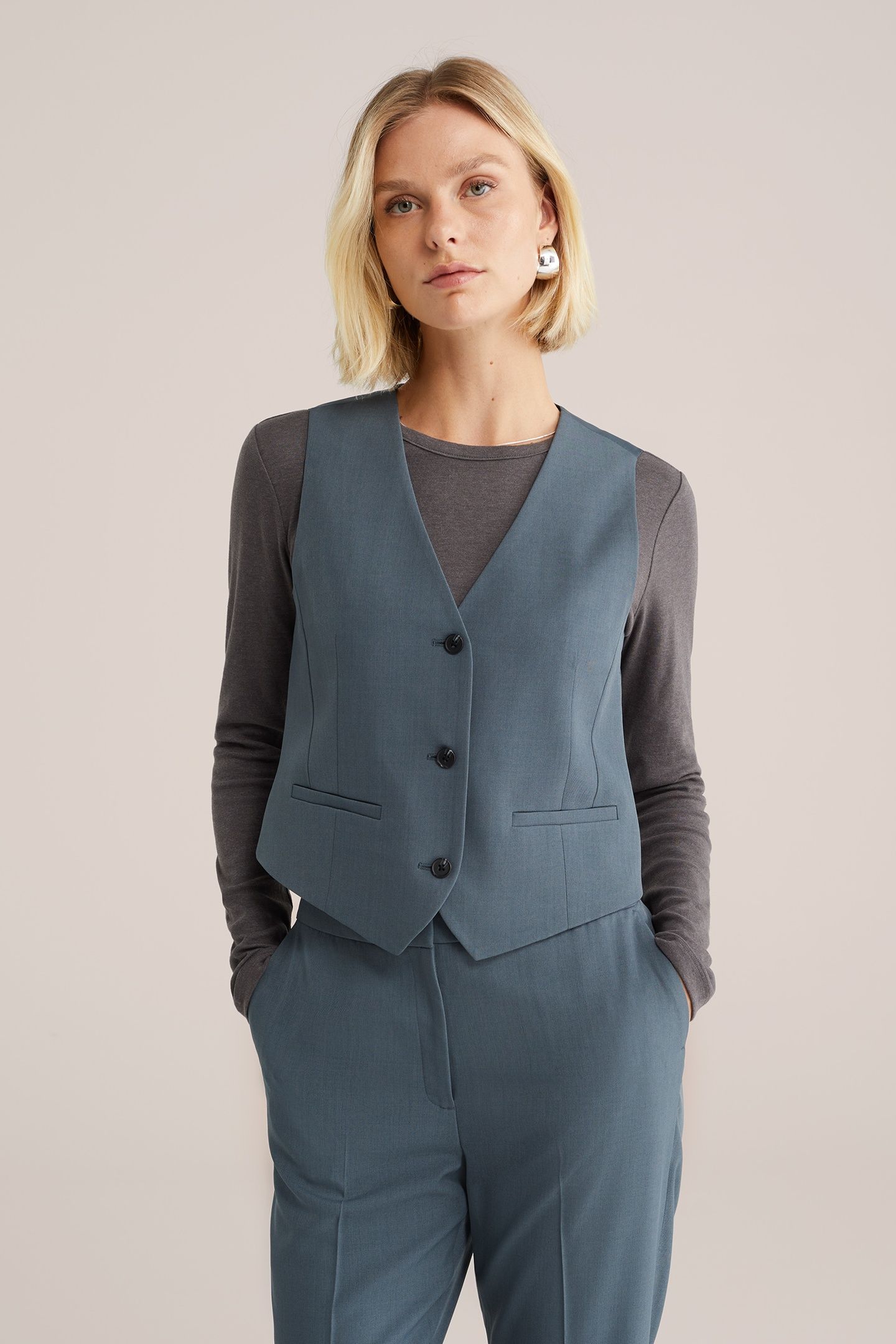 GILET GREYISH GREEN 1