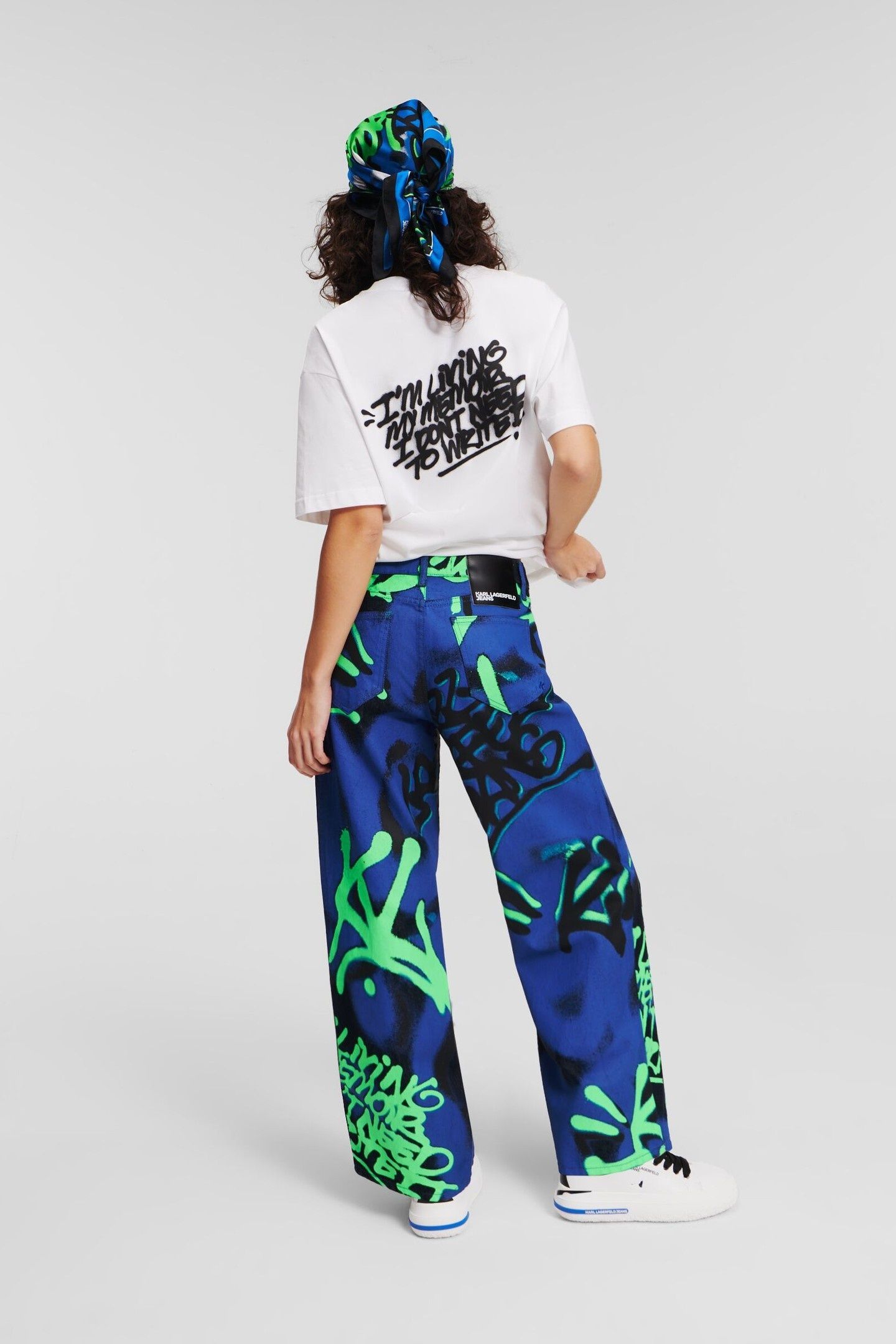 RELAXED GRAFFITI DENIM RINSE BLUE 2