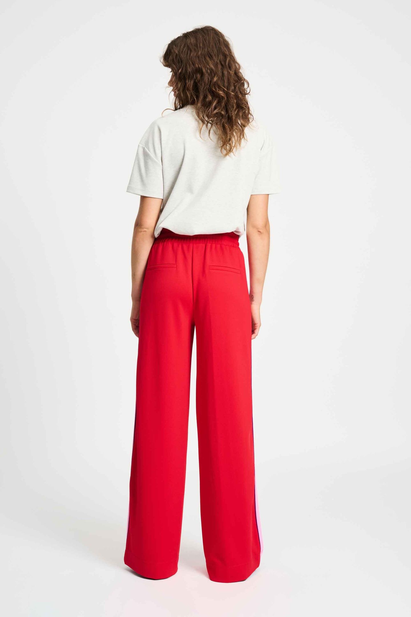 PANTS - COLOURBLOCK CHILI RED 2