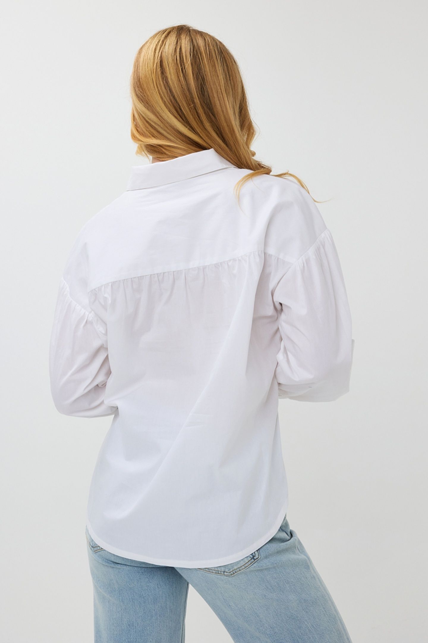 BLOUSE OVERSIZED POPLIN OFF WHITE 5