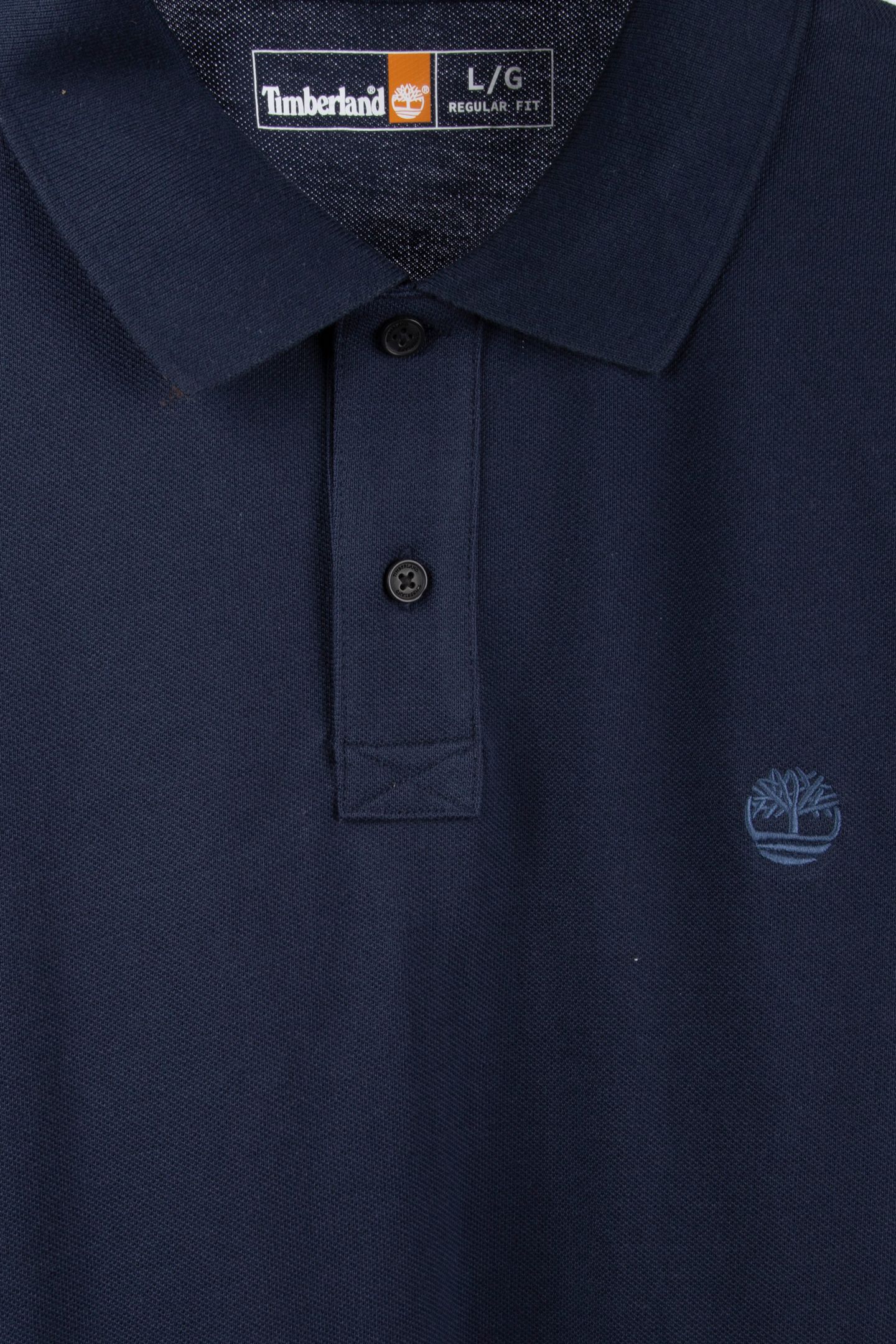 BRANDED COLLAR SHORT SLEEVE POLO NAVY 4