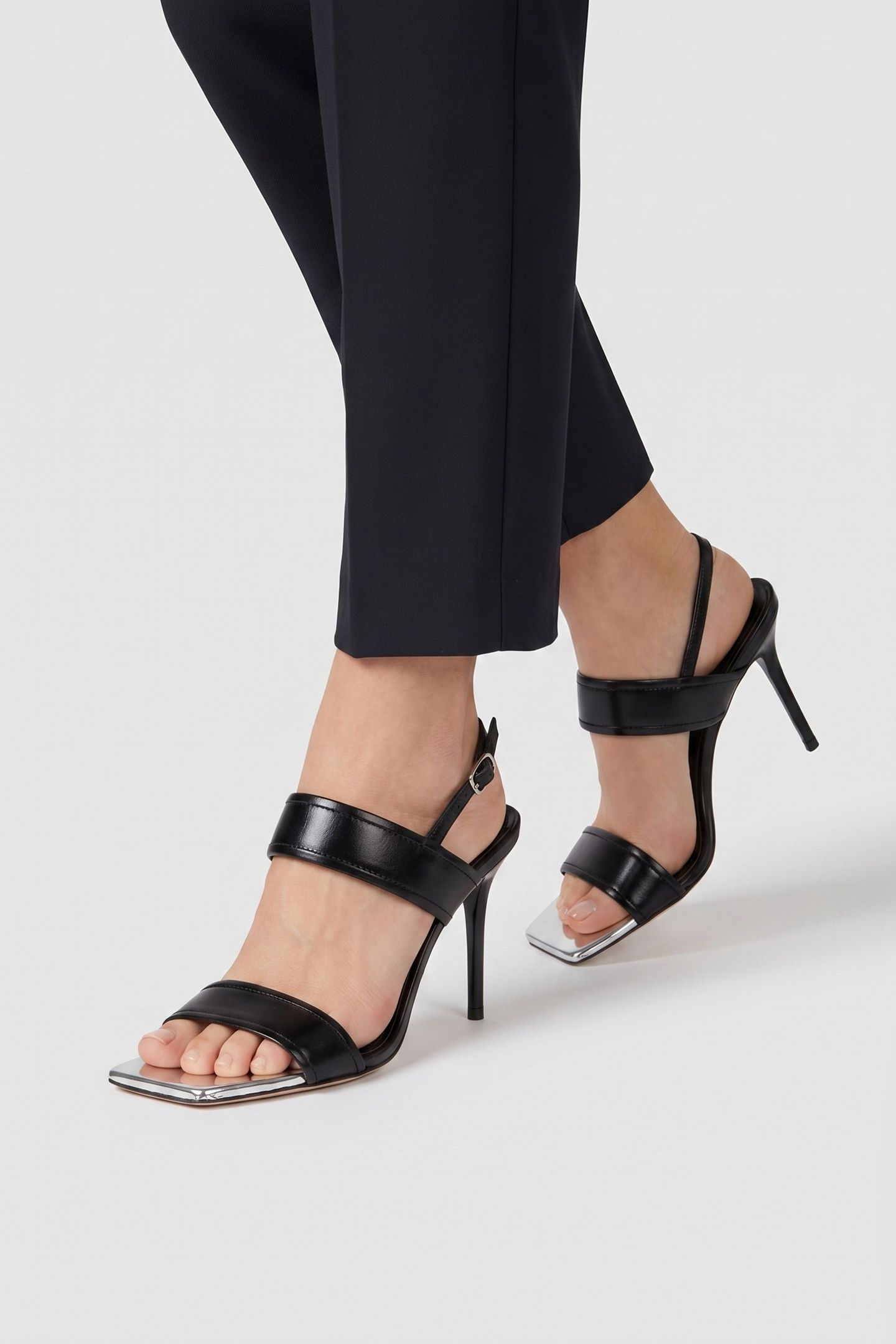 CHLORITE MET SANDALS BLACK/SILVER 3