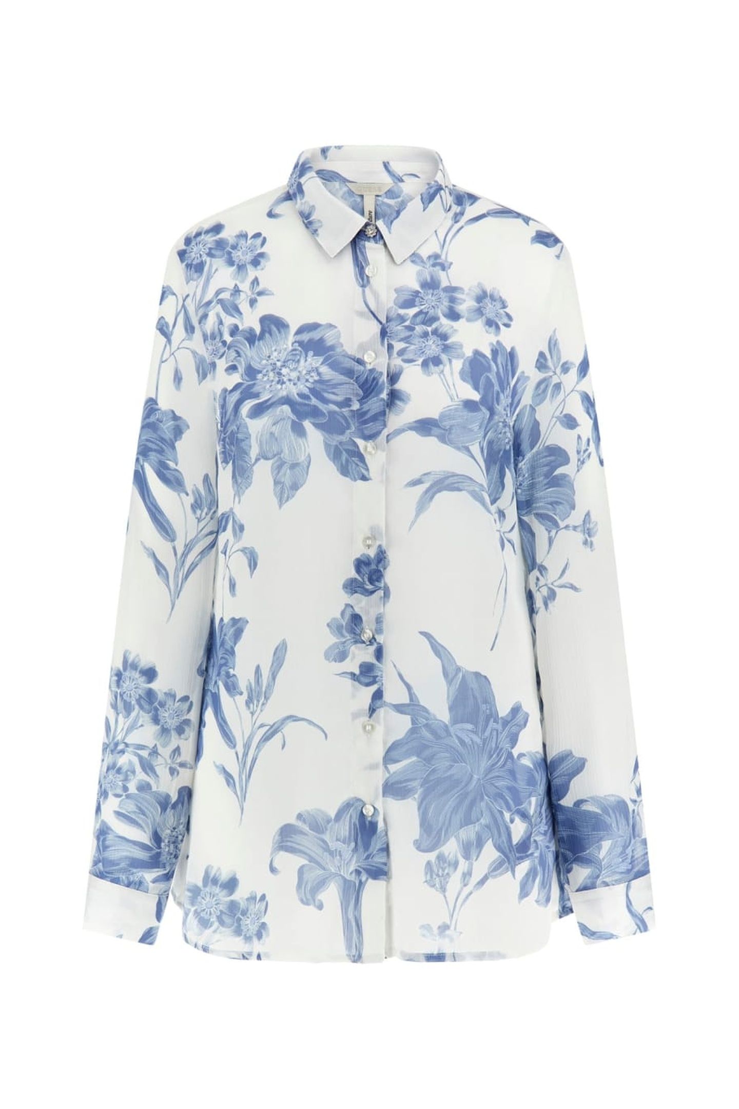 GUESS ECO LS CLOUIS SHIRT DREAMING LILIES PRIN 3