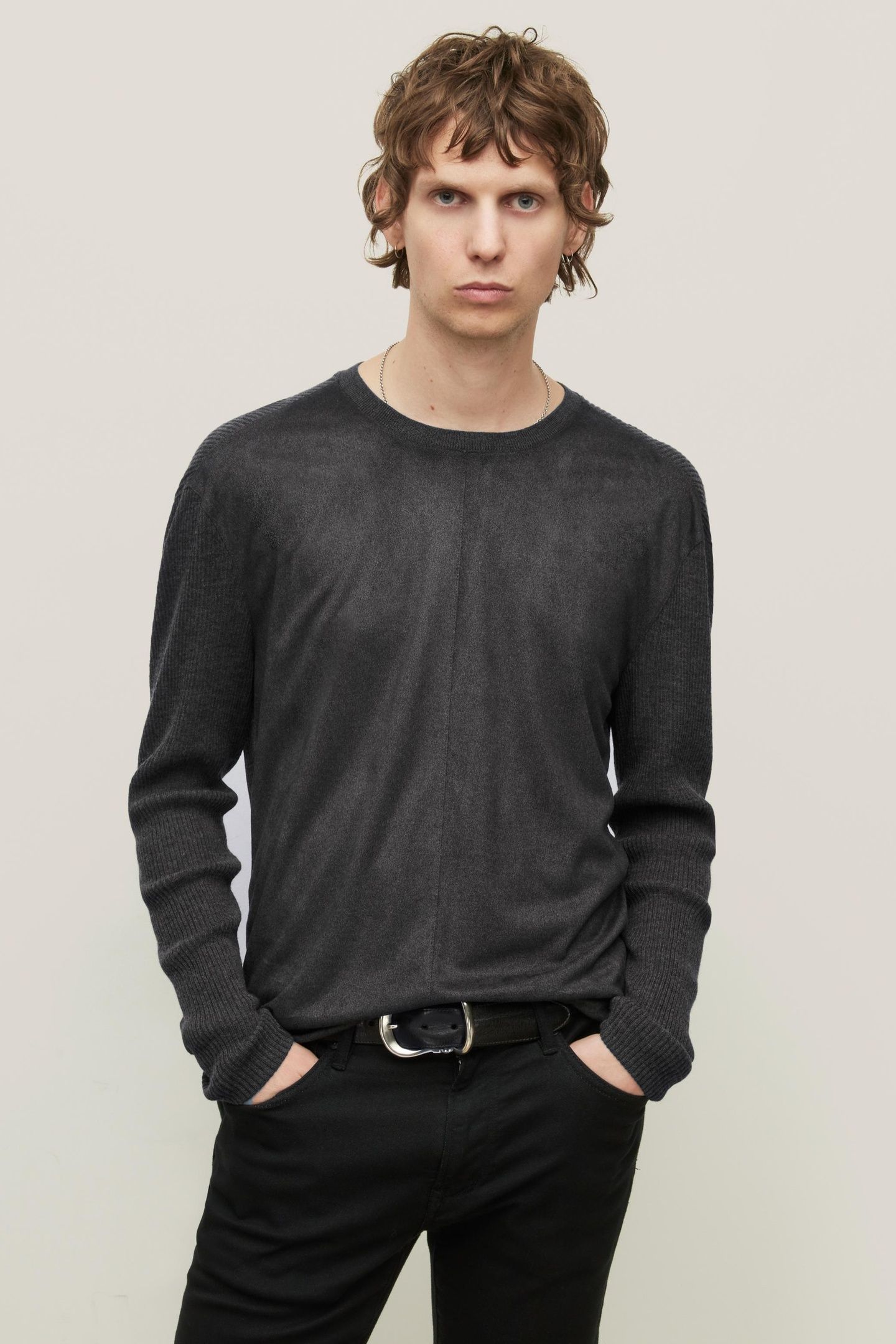 IZARD REGULAR FIT LS CREW CHARCOAL 1