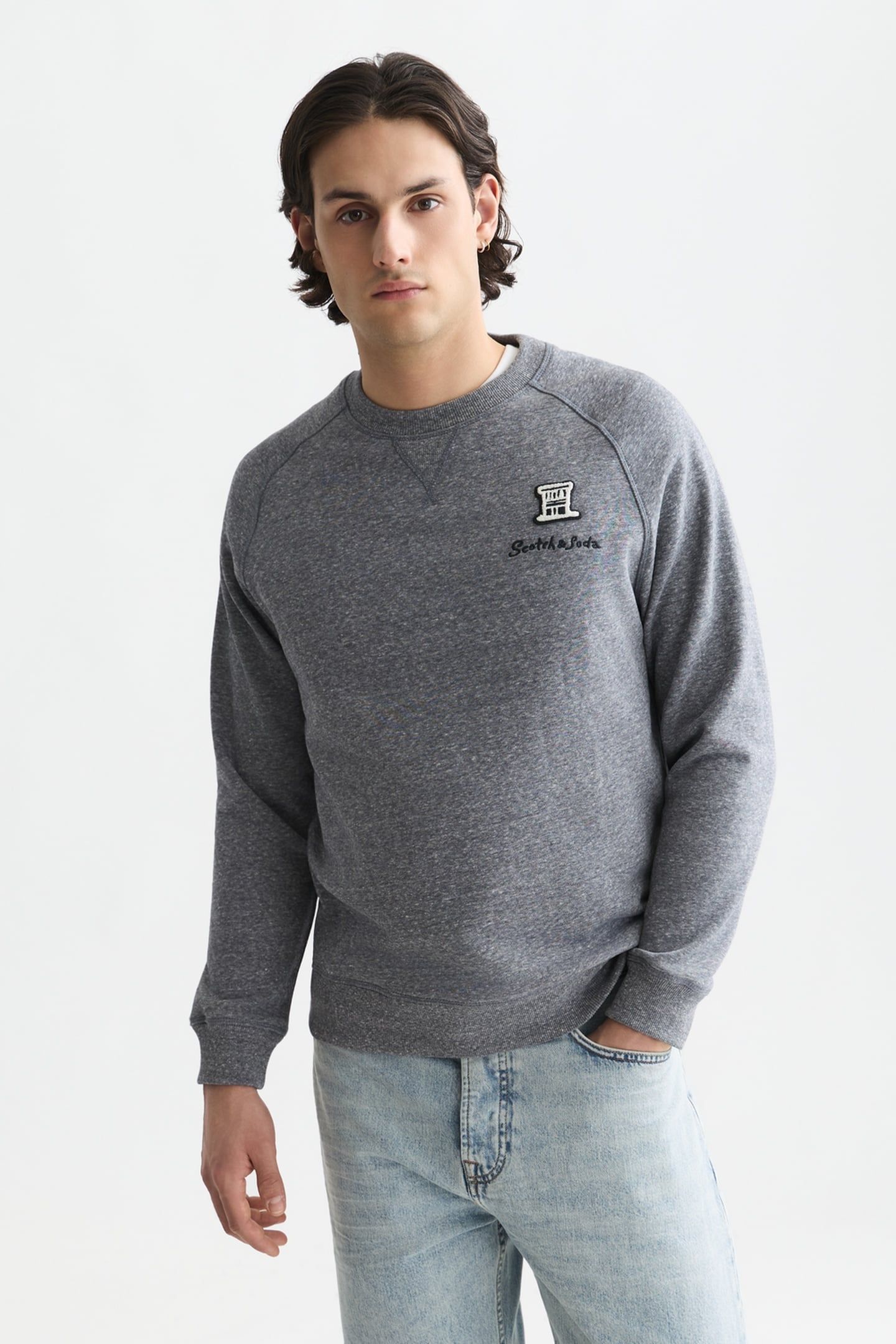 MELANGE REGULAR-FIT SWEATSHIRT SKY CAPTAIN MELANGE 1