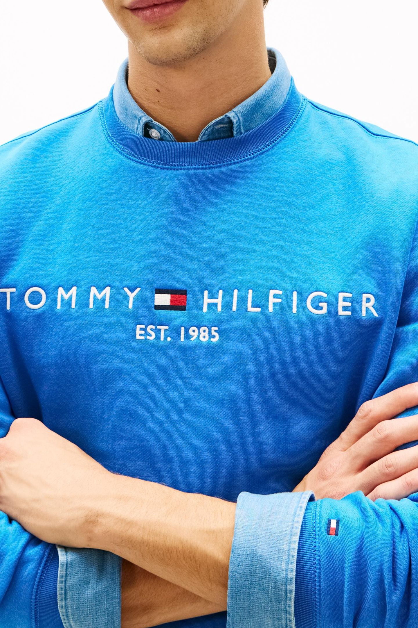 TOMMY LOGO SWEATSHIRT BLUE ORBIT 5