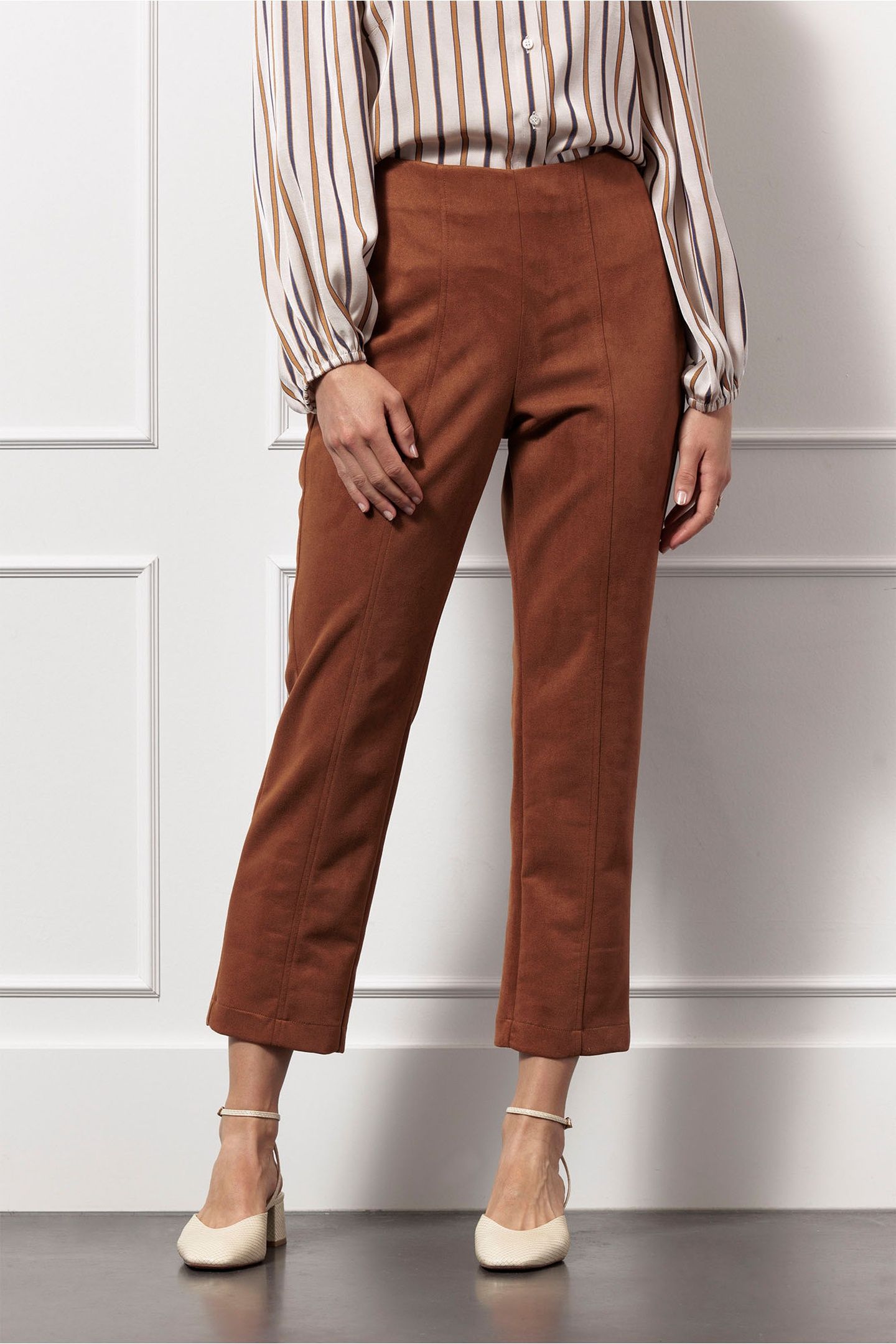 ODILIA SUEDINE TROUSERS CARAMEL 2