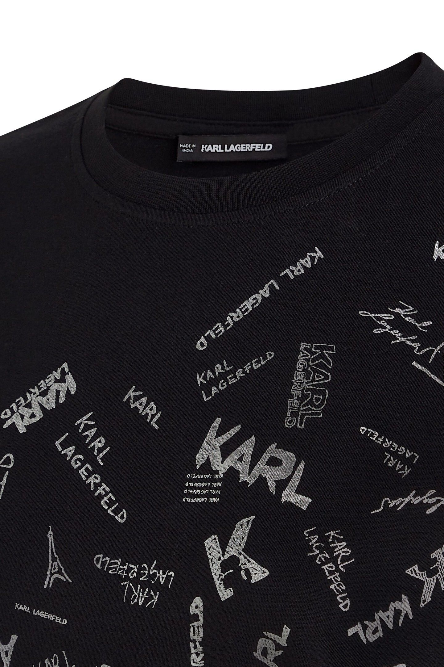 PARIS FONTS PRINT T-SHIRT BLACK 3