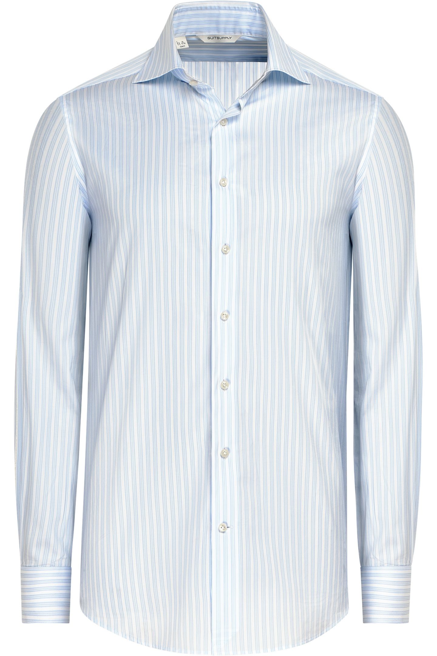 CUTAWAY RETRO STRIPE WHITE FORMAL SHIRTS LIGHT BLUE 7