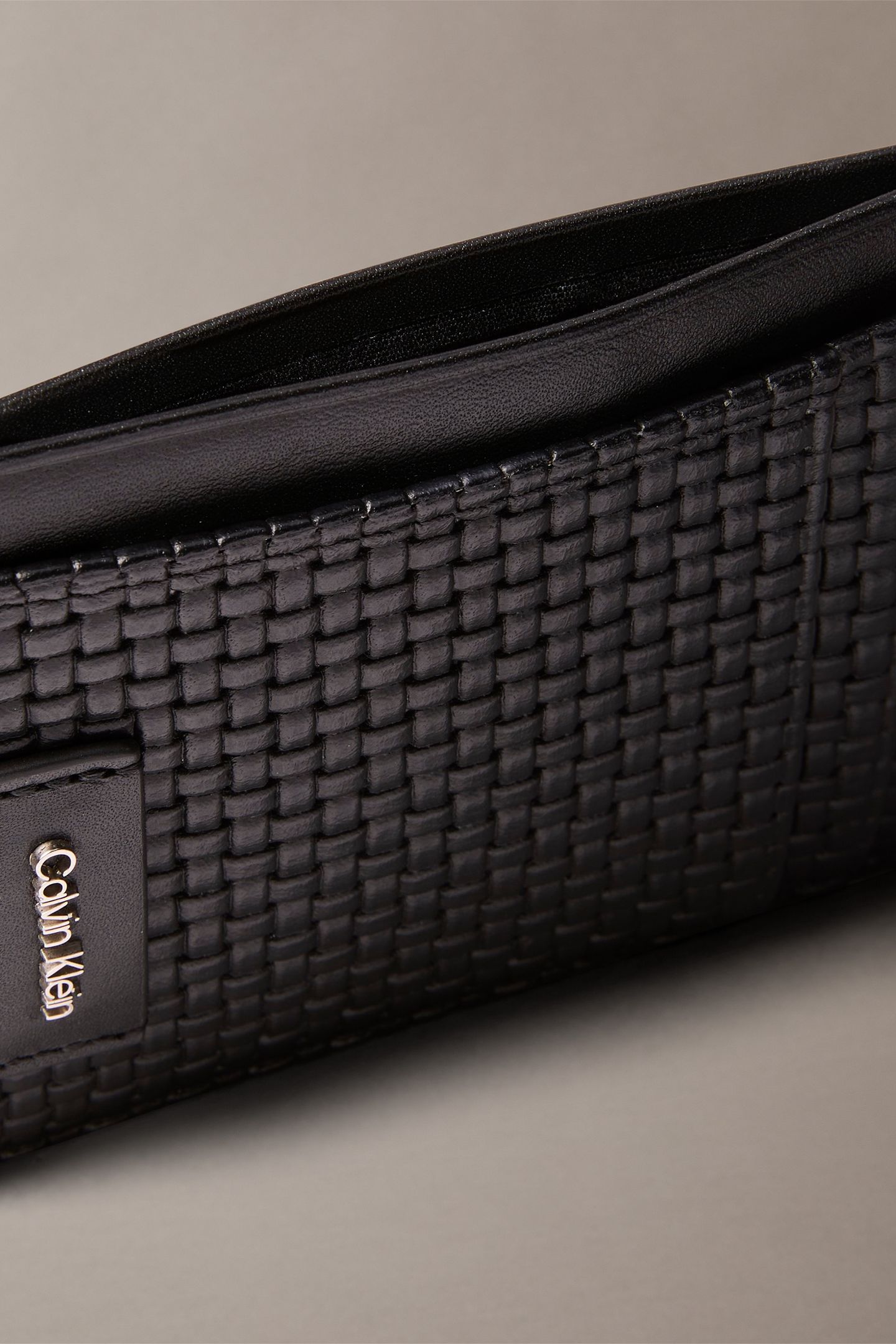 EMBOSSED WOVEN N/S CARDHOLDER BLACK 3