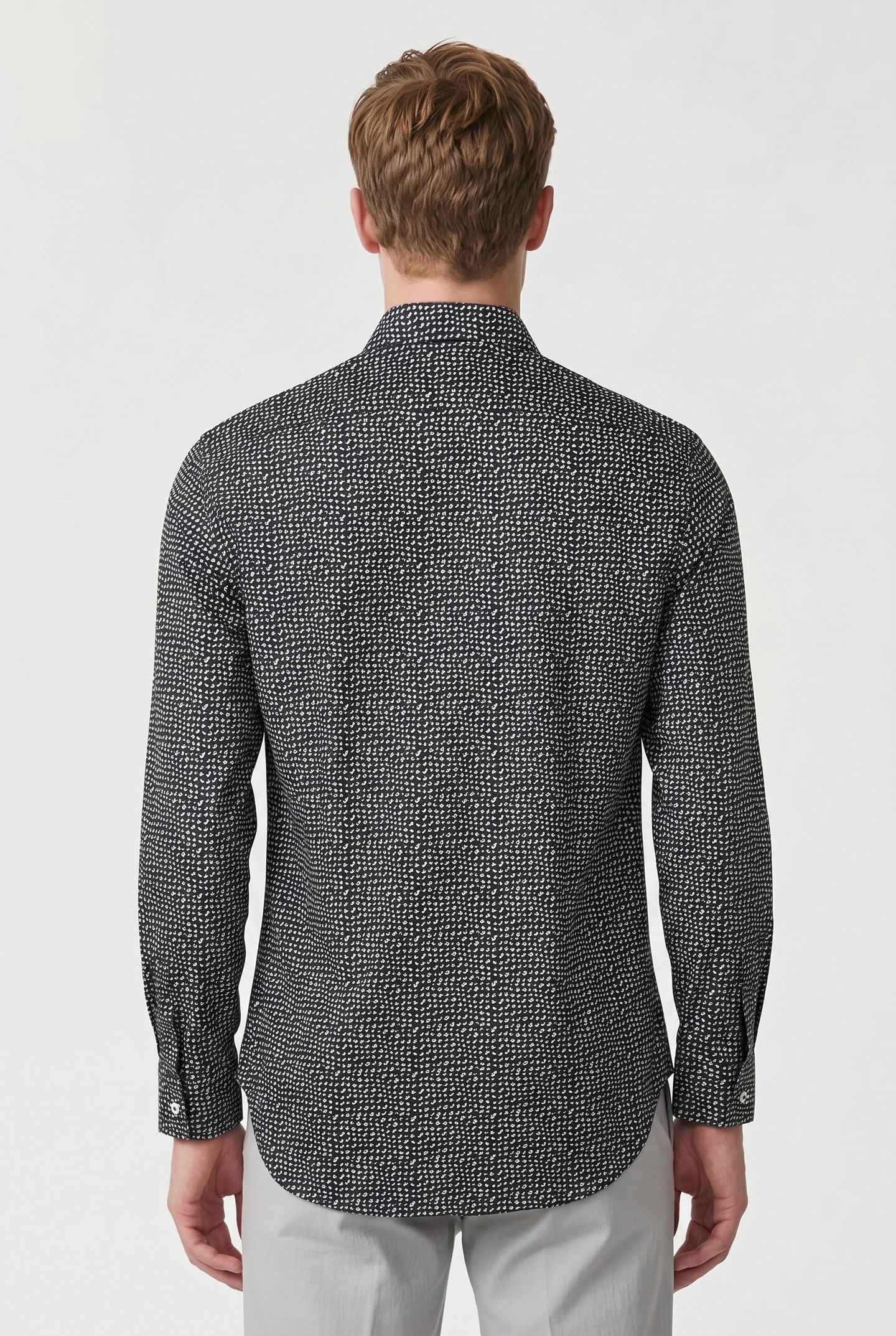 S/C REGULAR FIT SHIRT NAVY 2