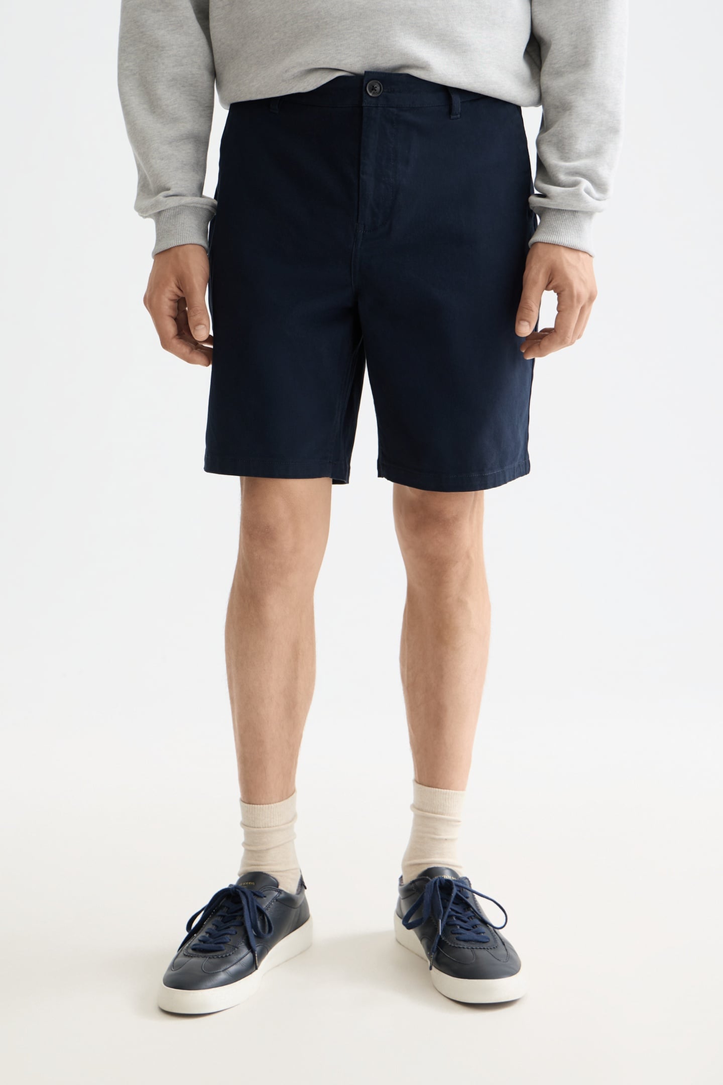 STUART COTTON-BLEND TWILL REGULAR-FIT SHORT NIGHT 1
