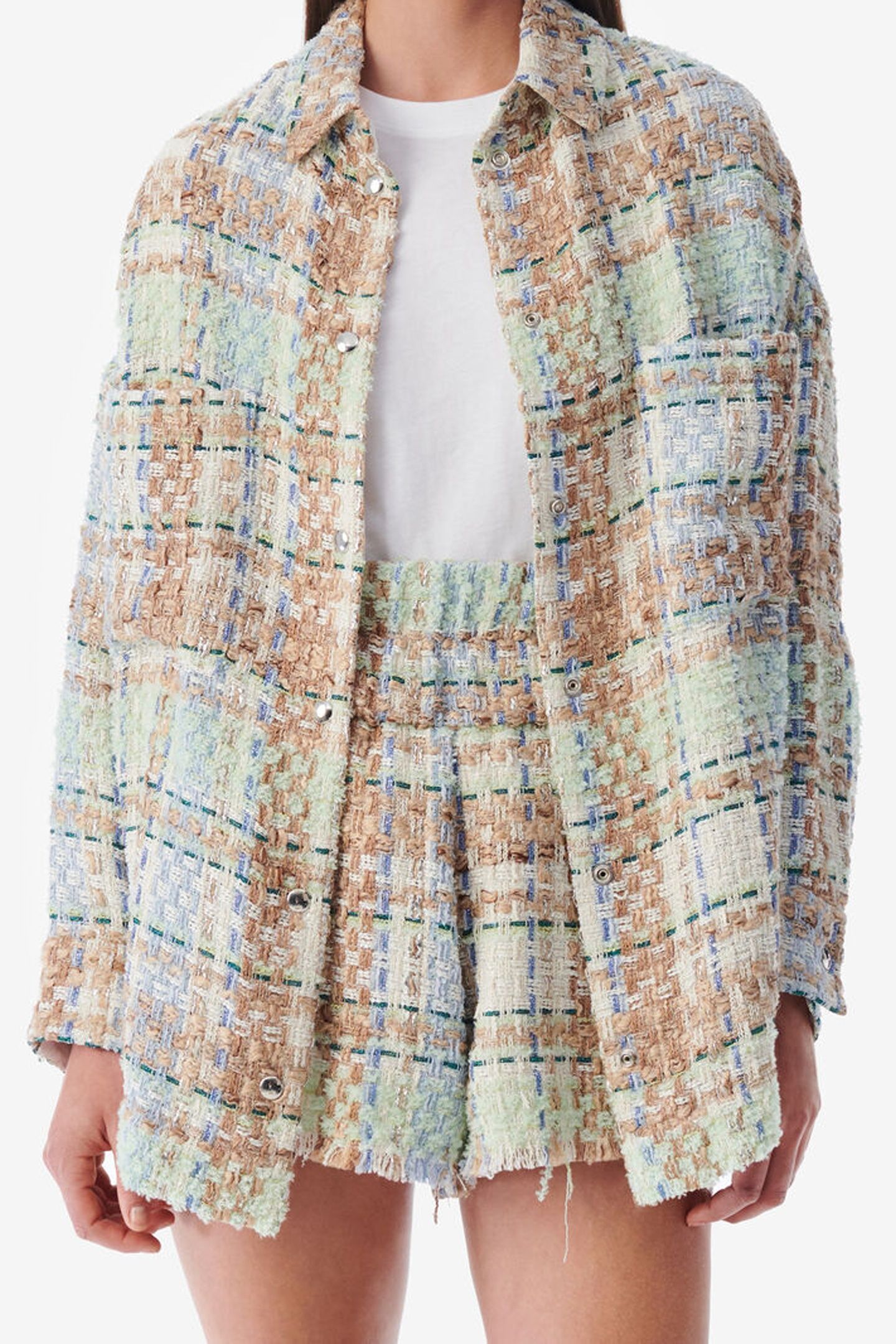 MARYSE OVERSHIRT ECRU/BLUE 1