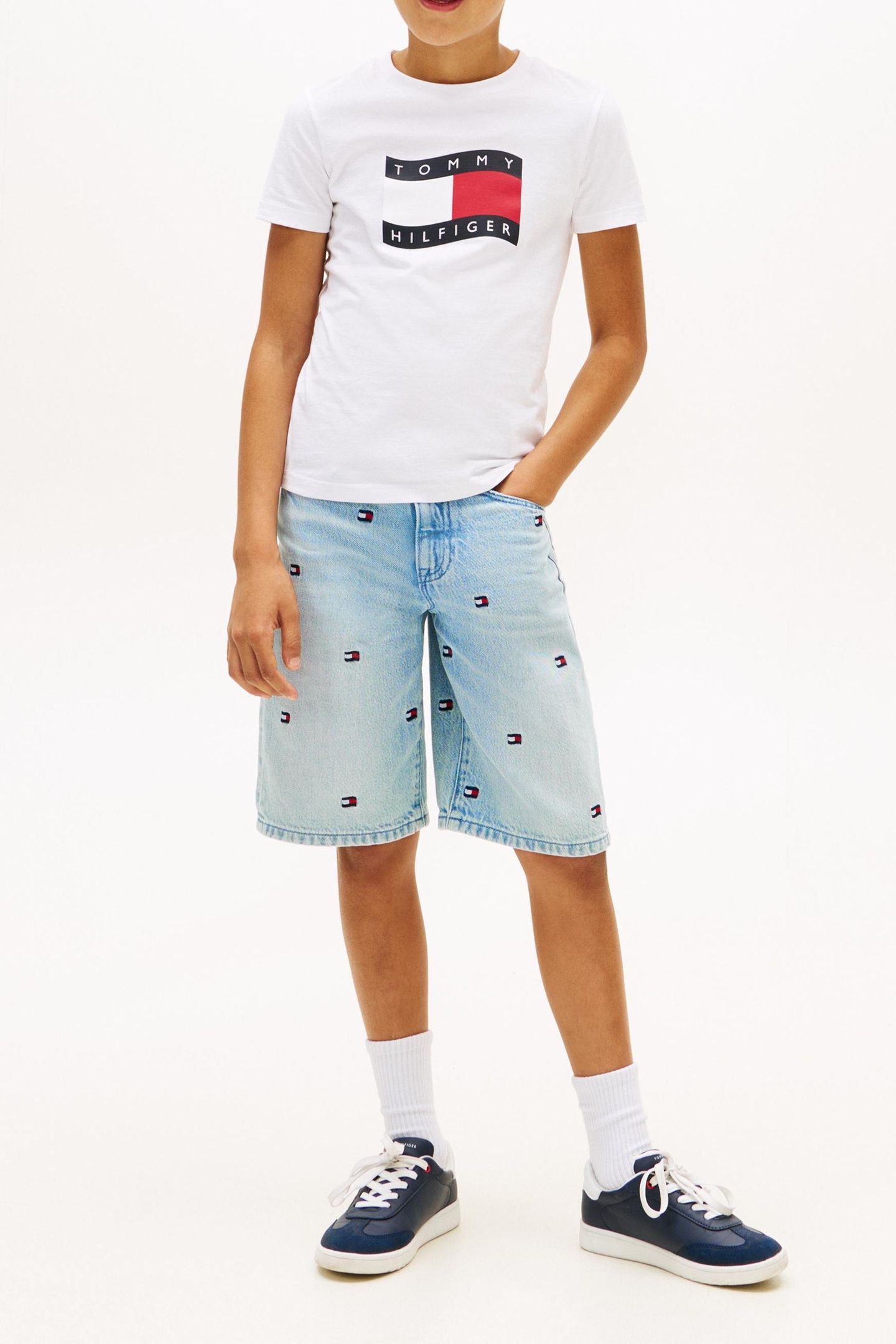 BOYS WAVY FLAG T-SHIRT WHITE 2