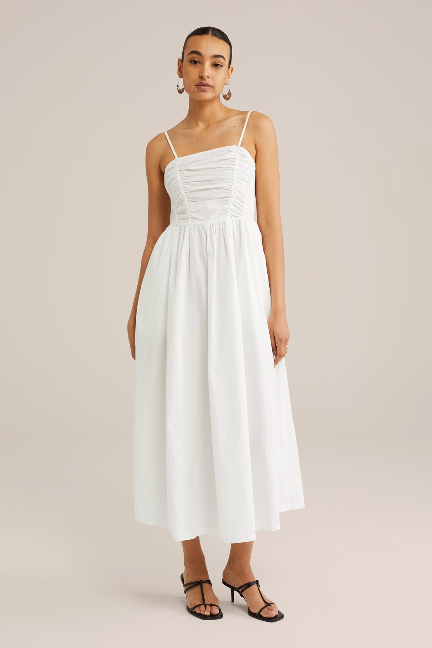 DRESS MID LENGTH WHITE 1