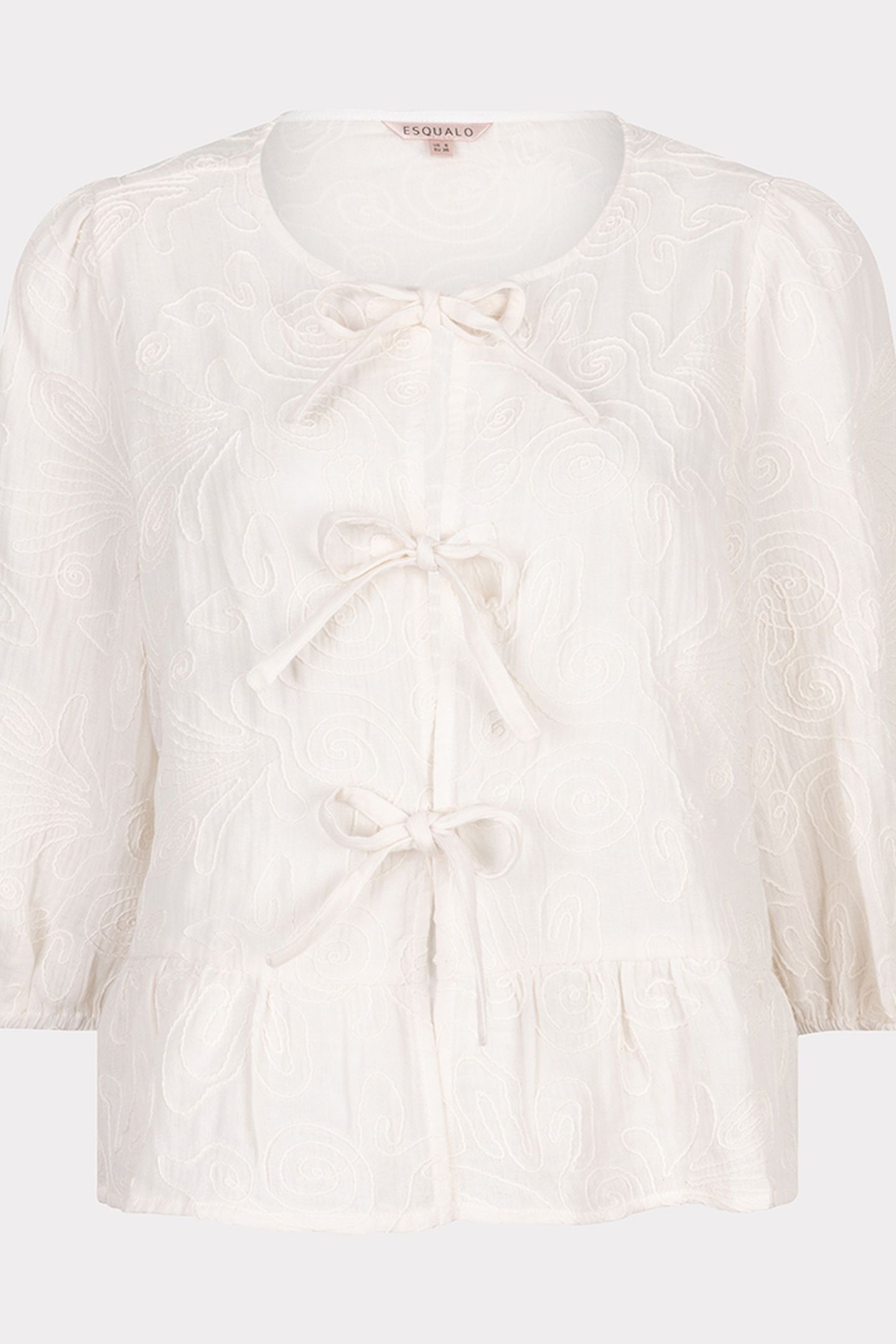 BLOUSE 3D EMBROIDERY LIGHT SAND 5