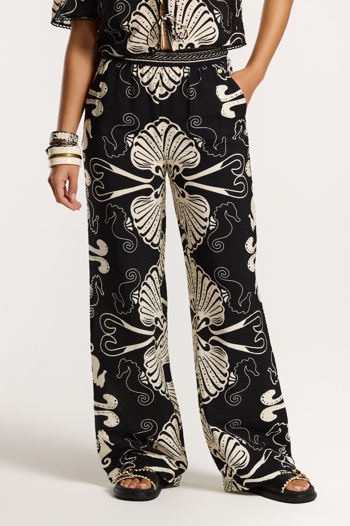 MADISON TROUSERS SEA PEARL BLACK SEA PEARL 2