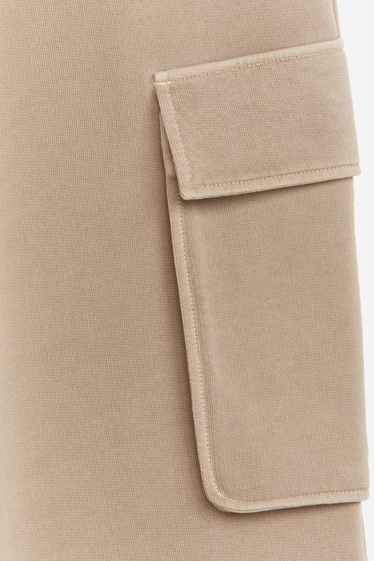 TUBE COTTON TERRY TROUSERS BEIGE 4