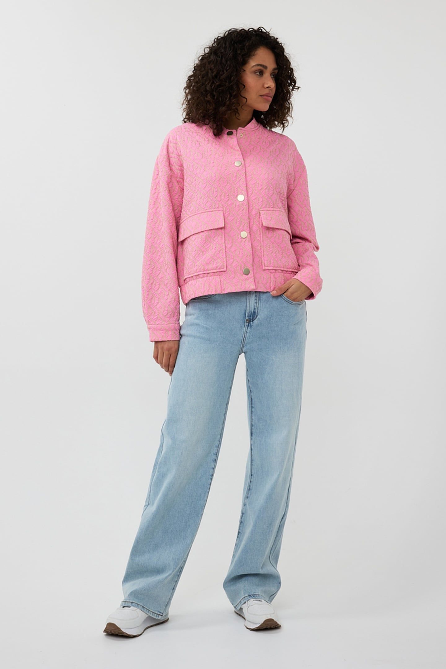 JACKET BOMBER JACQUARD ROSE 1