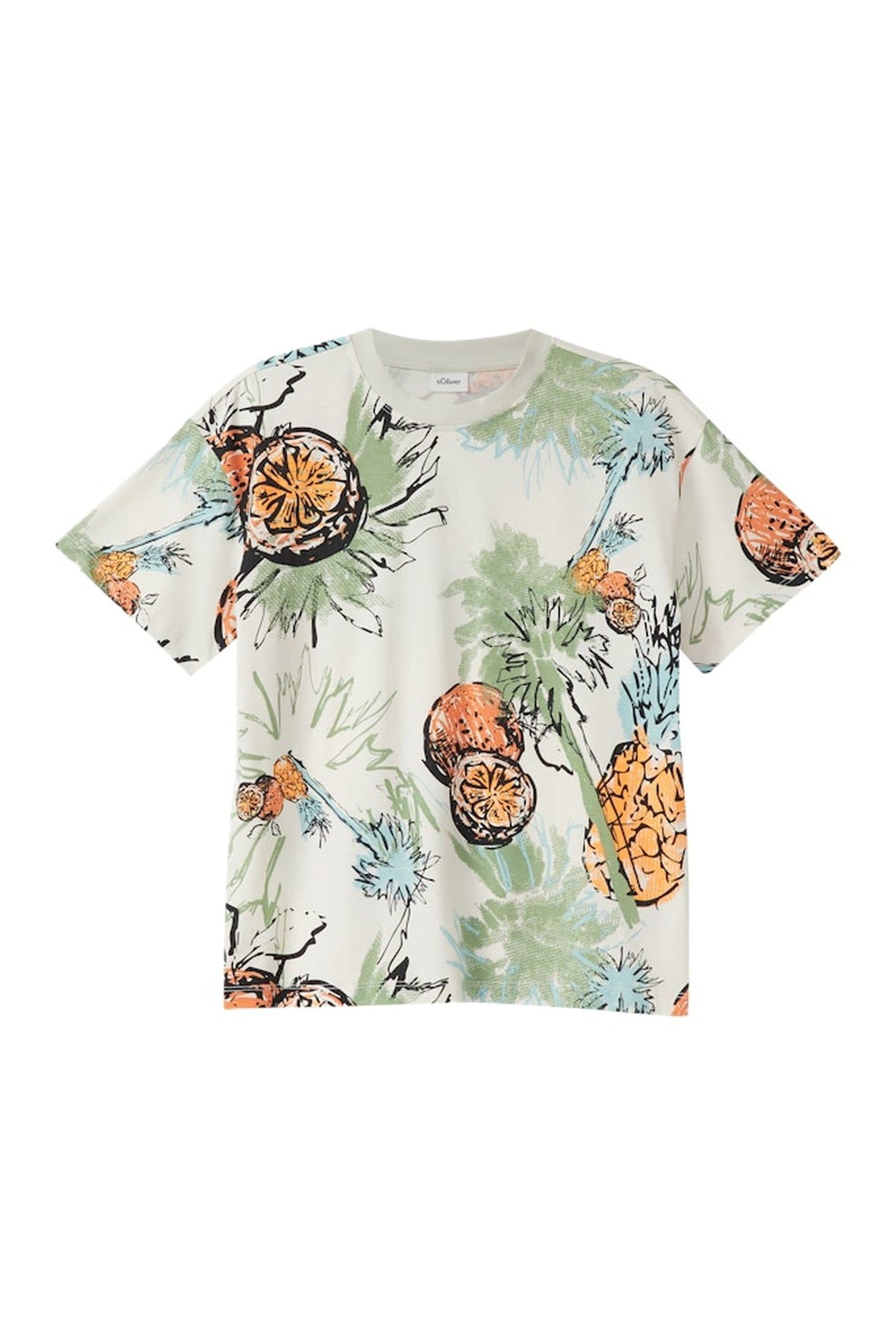 S.OLIVER T-SHIRTS GREY/BLACK 1