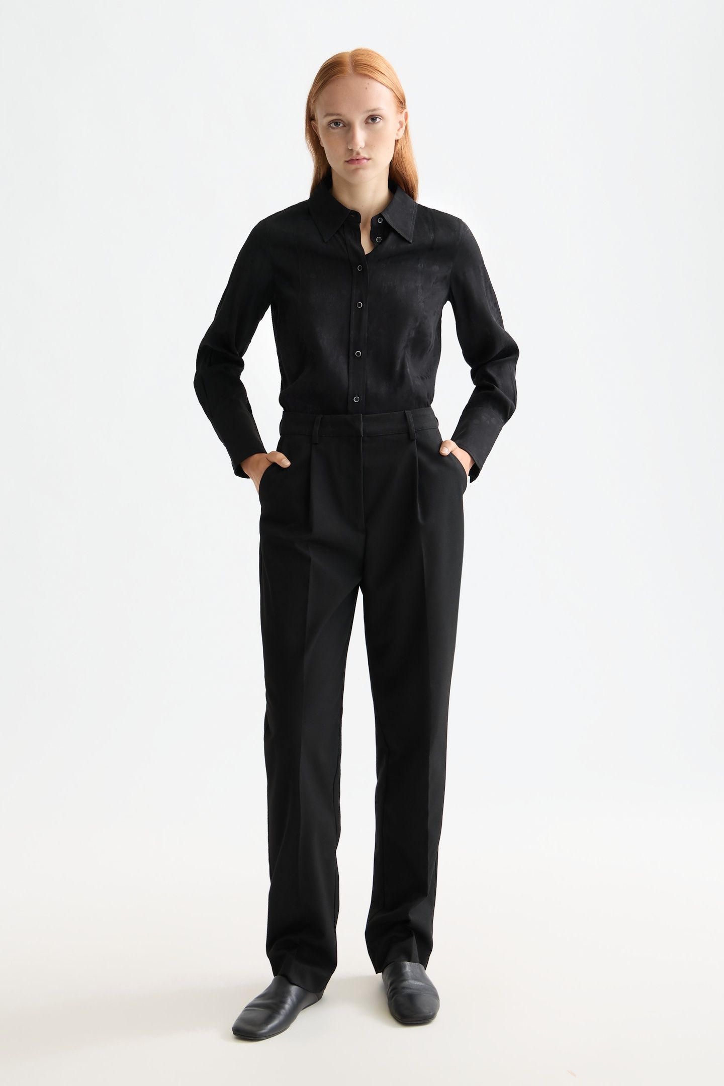 REGULAR FIT JACQUARD SHIRT METEORITE 2
