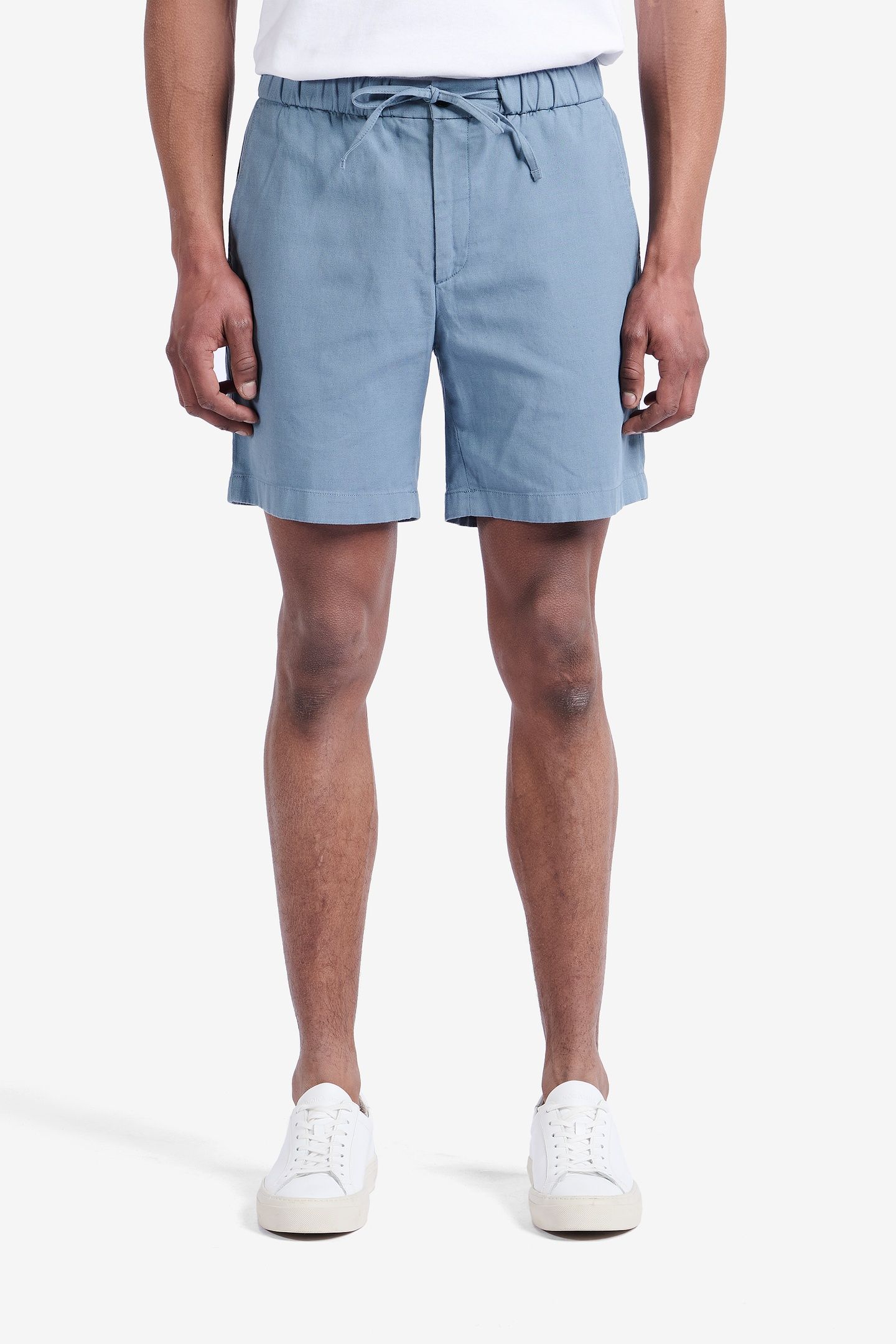 OAKLAND COTTON-LINEN STRETCH DENIM BLUE 1