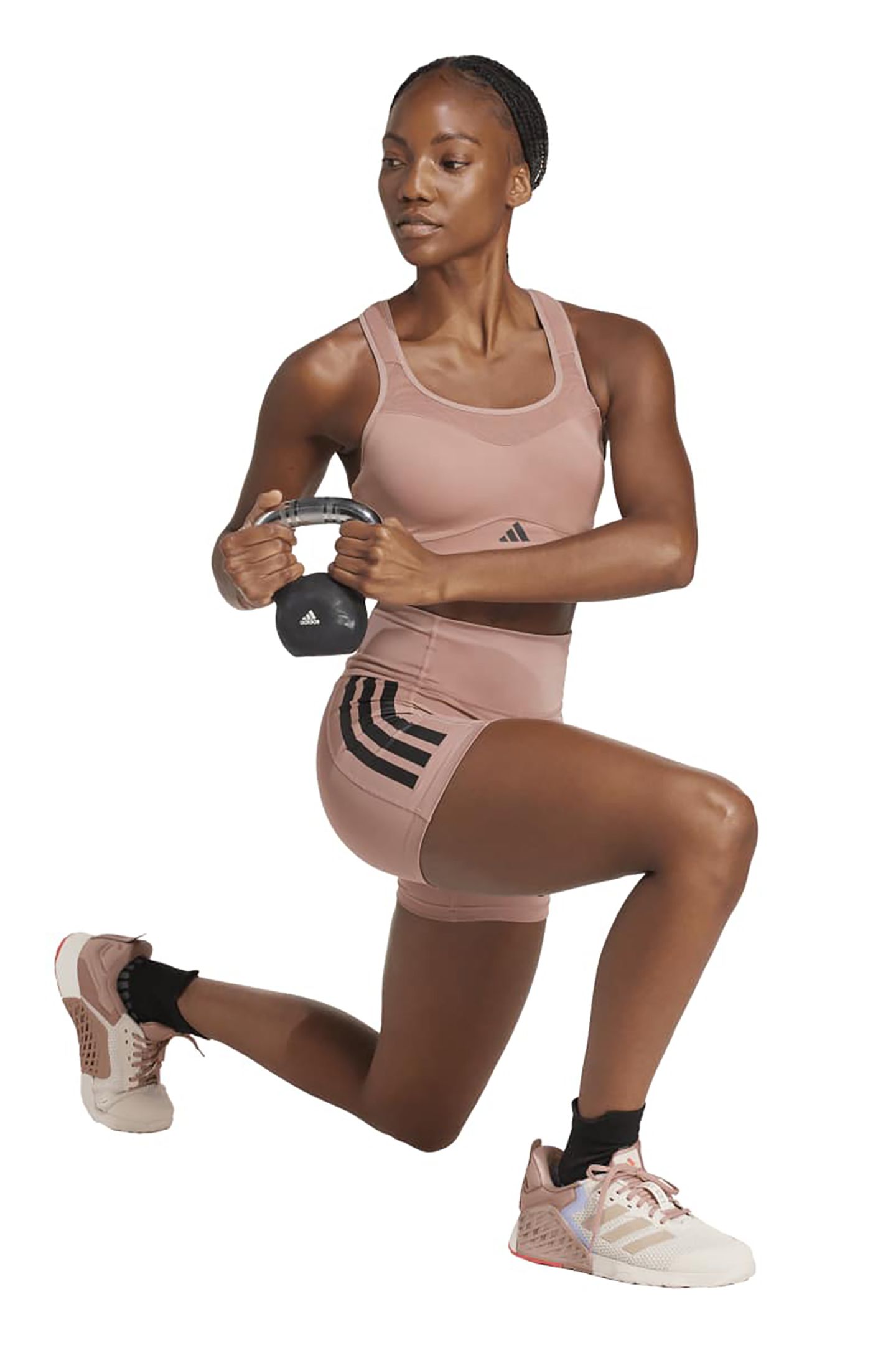PERFORMANCE ADIDAS OPTIME 3 STRIPES 1/4 SHORT LEGGINGS WARM  5