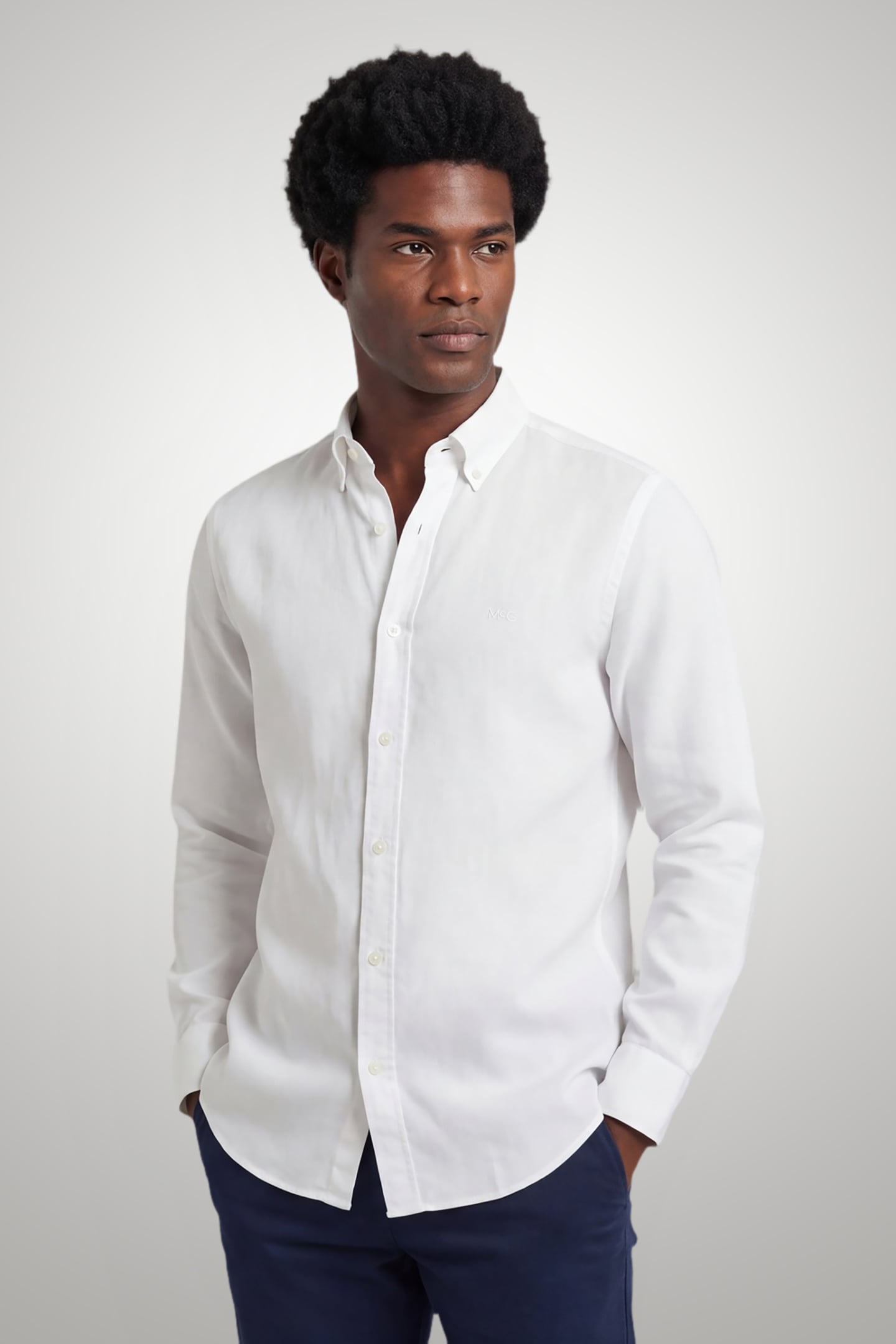 COTTON/LINNEN SHIRT WHITE 1