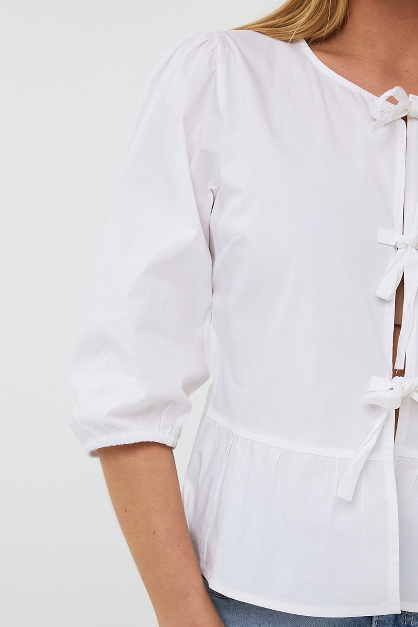 BLOUSE PEPLUM POPLIN OFF WHITE 6