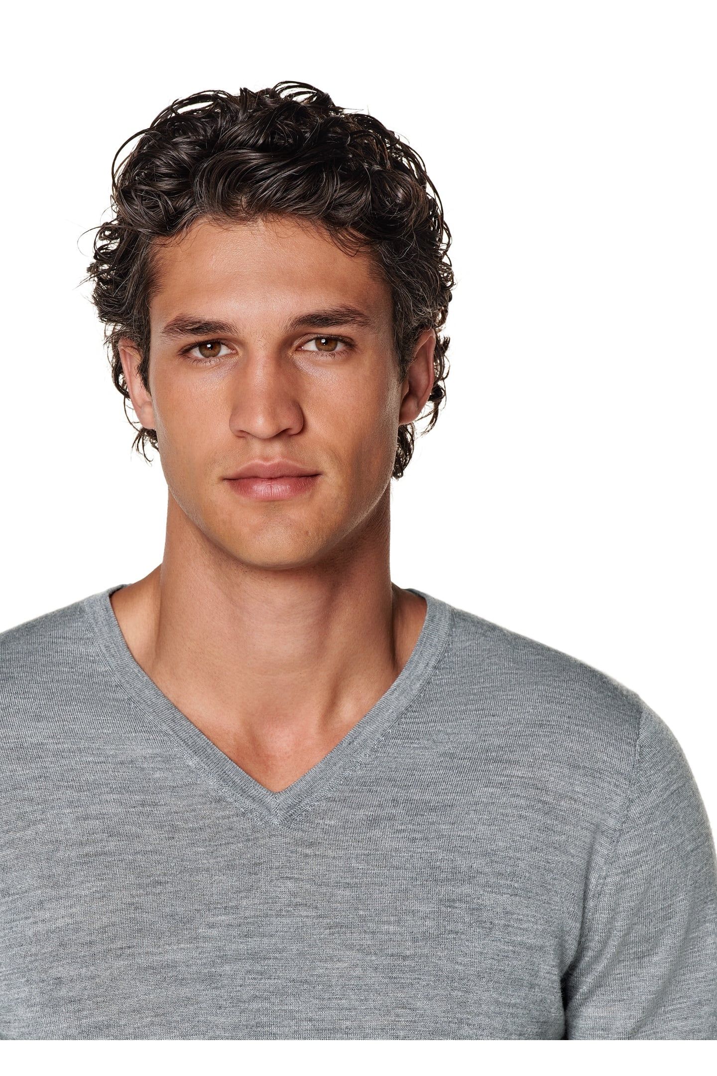 V-NECK MERINO CREW AND V NECK GREY 3
