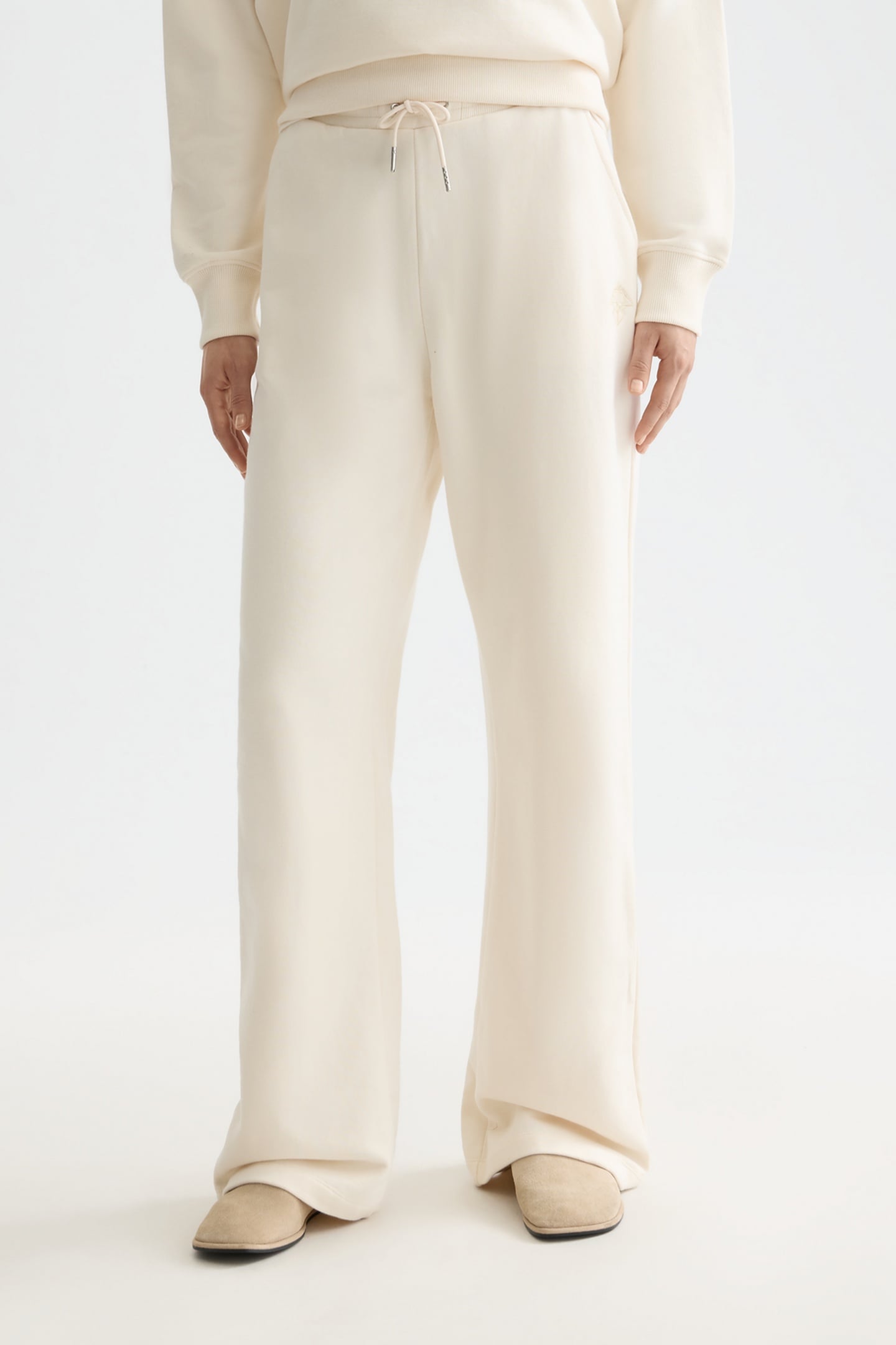 ARTWORK WIDE LEG SWEATPANTS OFF WHITE 1