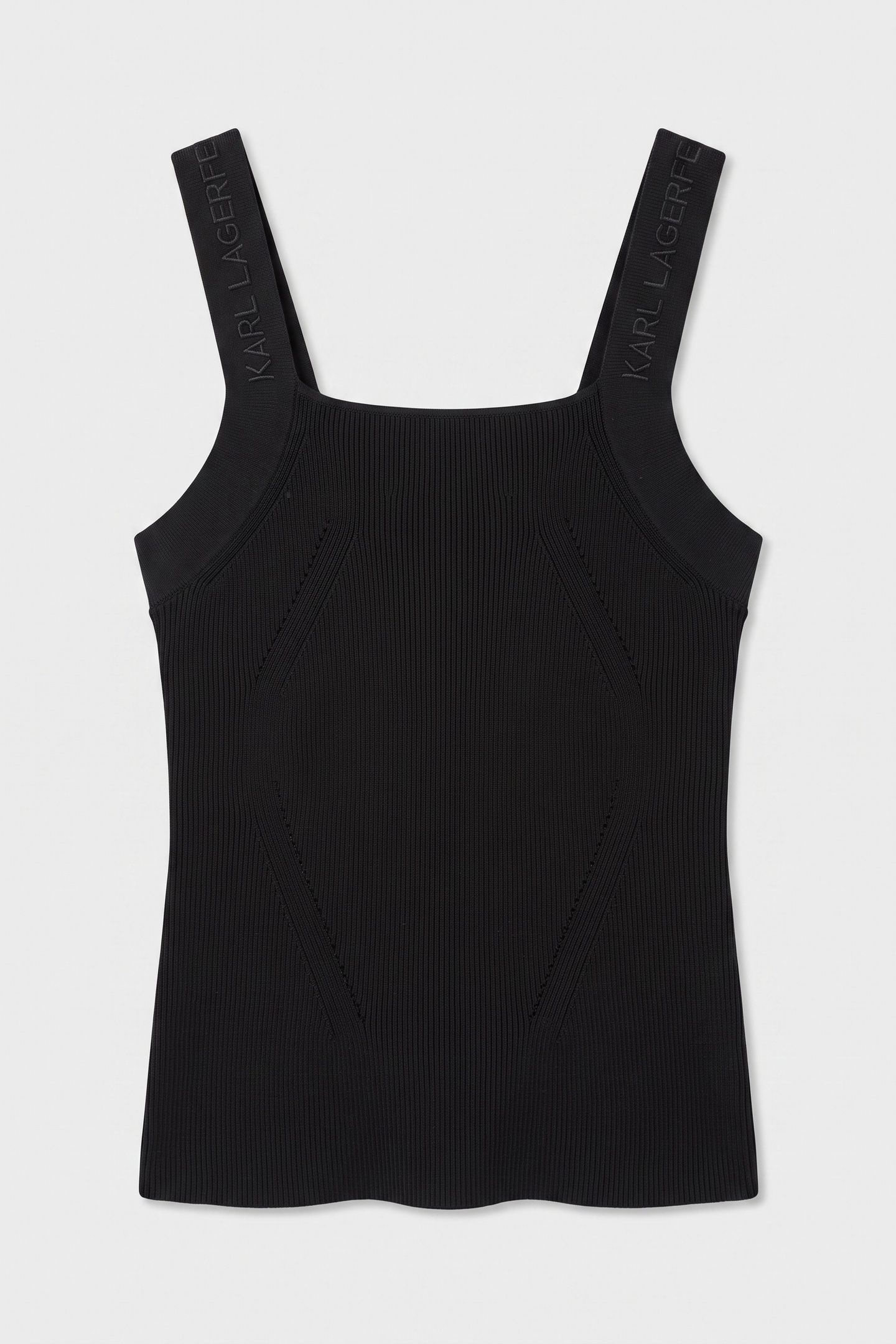 LOGO STRAP KNIT SINGLET BLACK 3