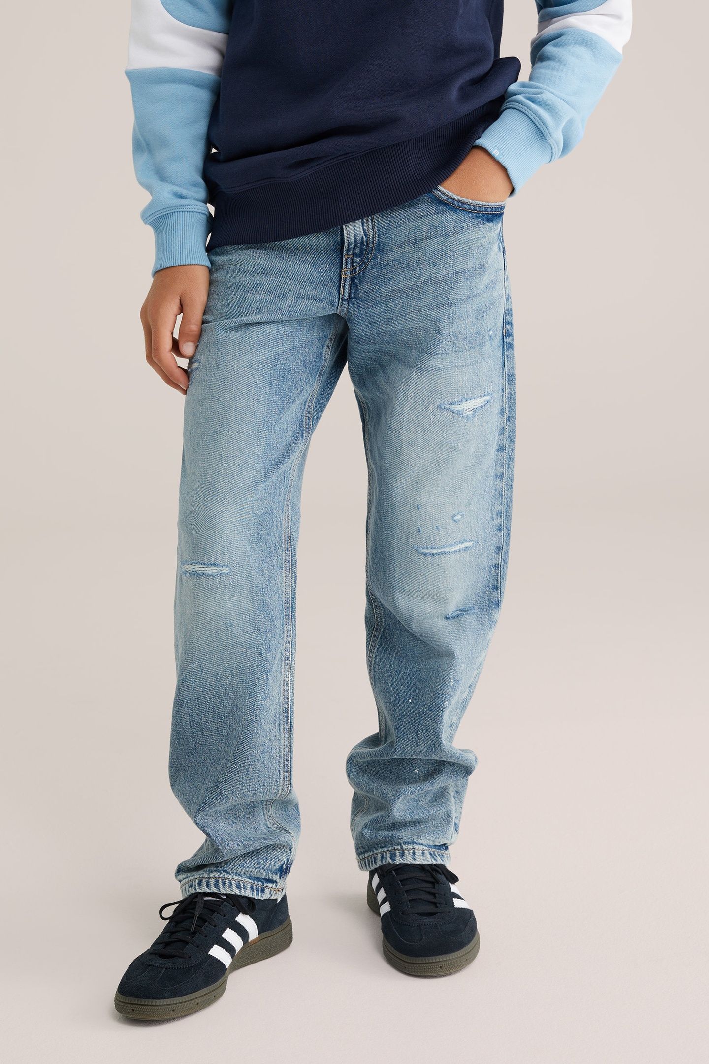 5-POCKET MID WAIST BLUE 1