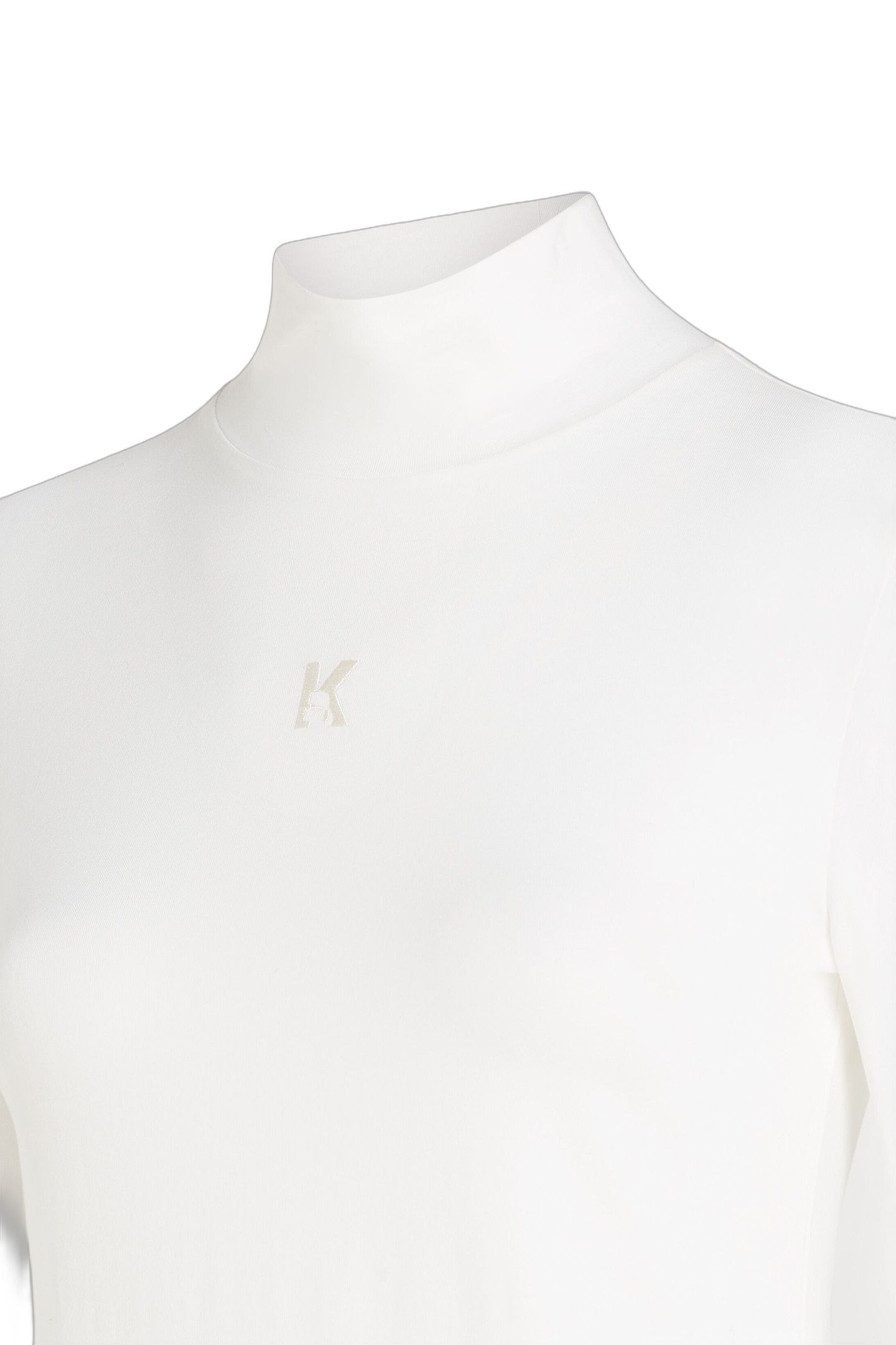 K LOGO MOCK NECK LS T-SHIRT SNOW WHITE 3