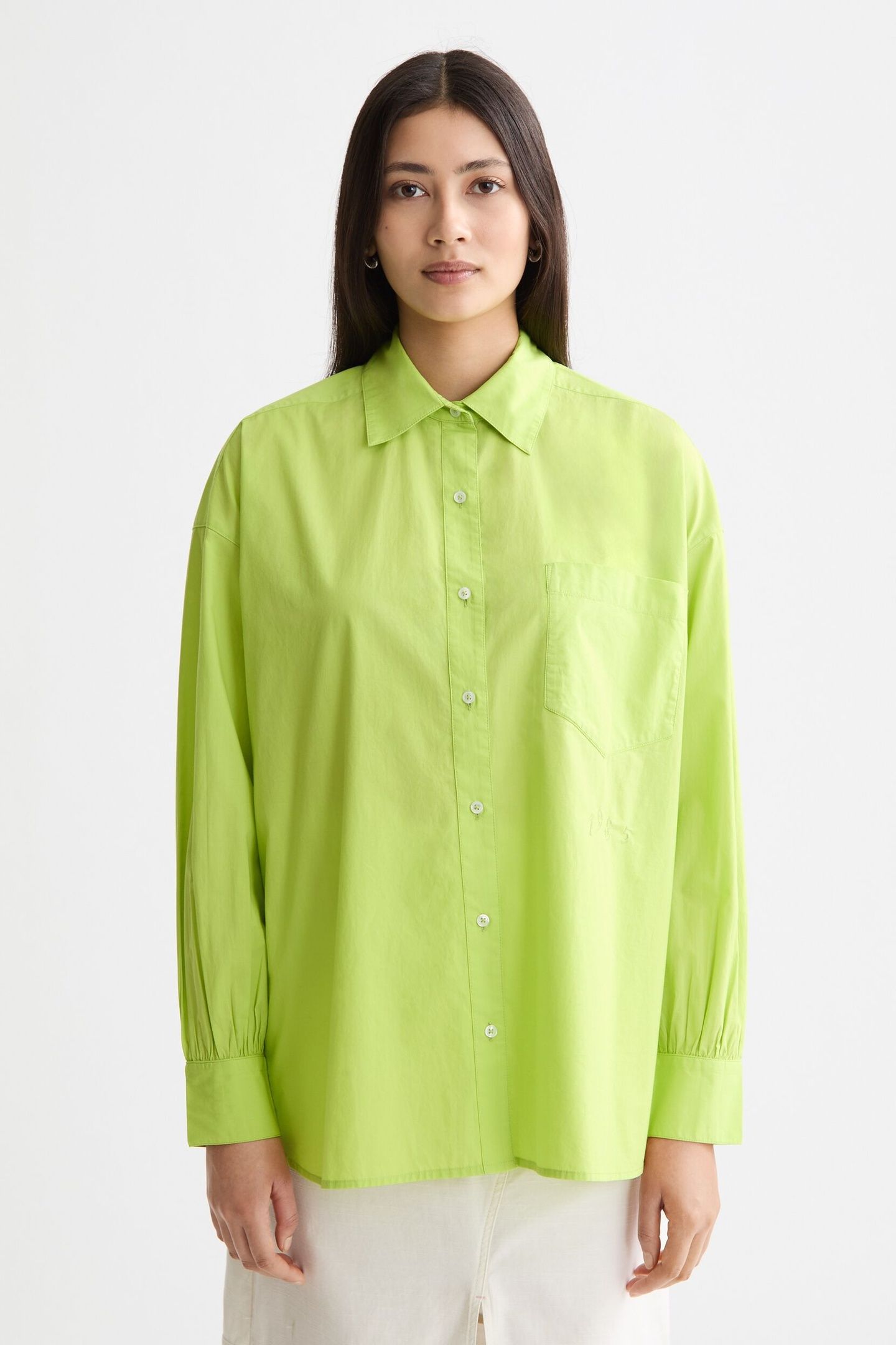 EMBROIDERED GIRLFRIEND SHIRT GREEN GLOW 3