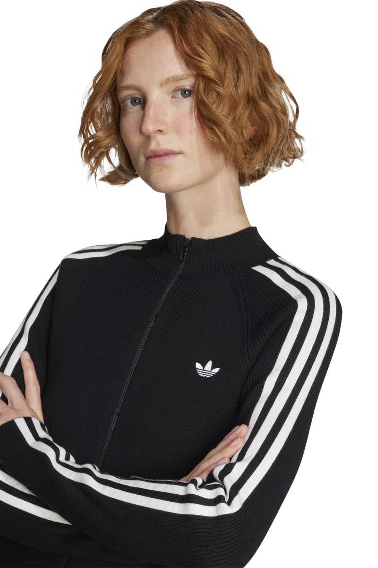 ORIGINALS ADICOLOR 3 STRIPES SLIM KNIT TRACK TOP BLACK 9