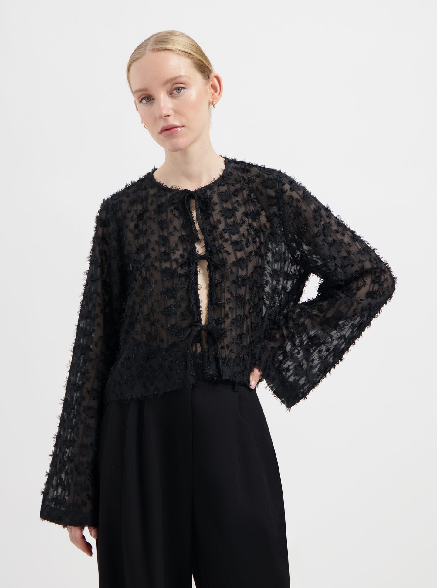 NOUS SOMMES LABELS – GEORGIE BLOUSE BLACK 1
