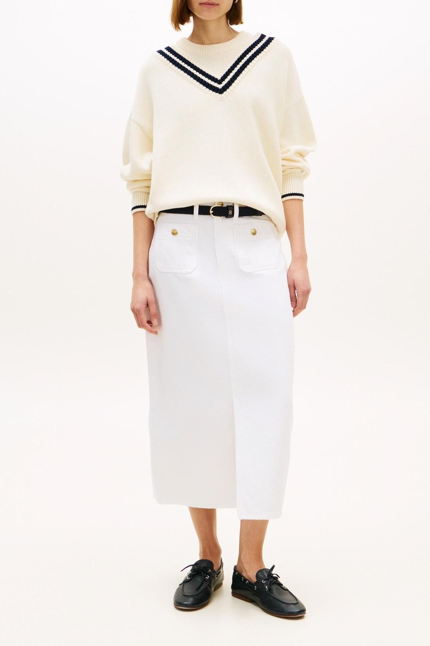 DENIM WHITE MIDI STRAIGHT JEANS OPTIC WHITE 1