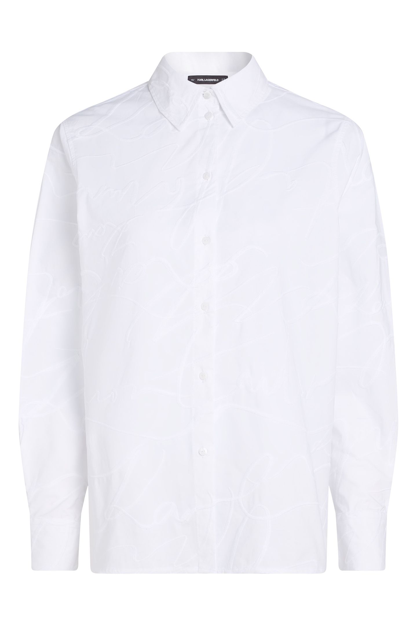 EMBROIDERY POPLIN SHIRT WHITE SCRIBBLE 3