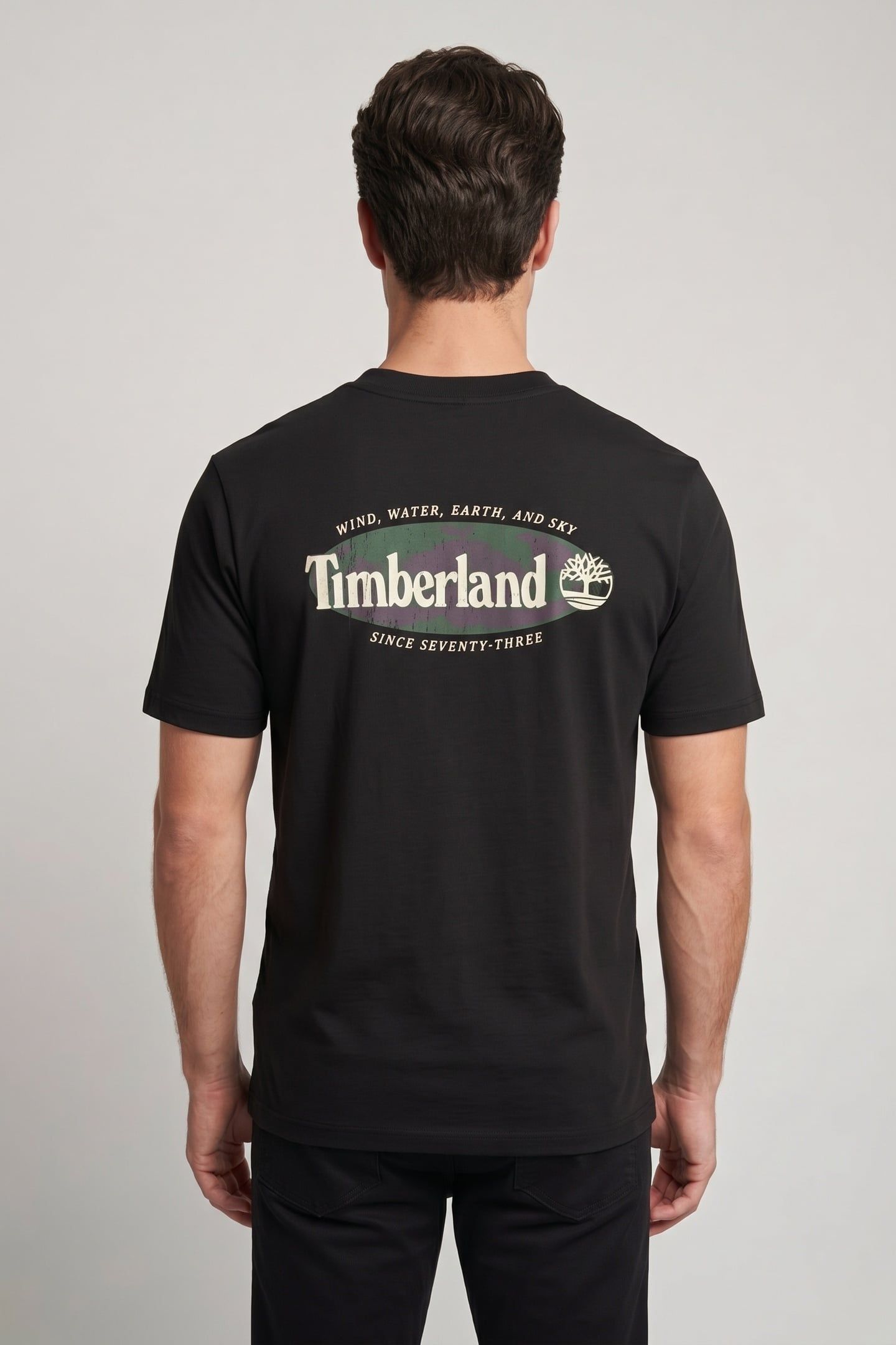 SHORT SLEEVE ''OVAL LOGO'' GRAPHIC TEE BLACK 2
