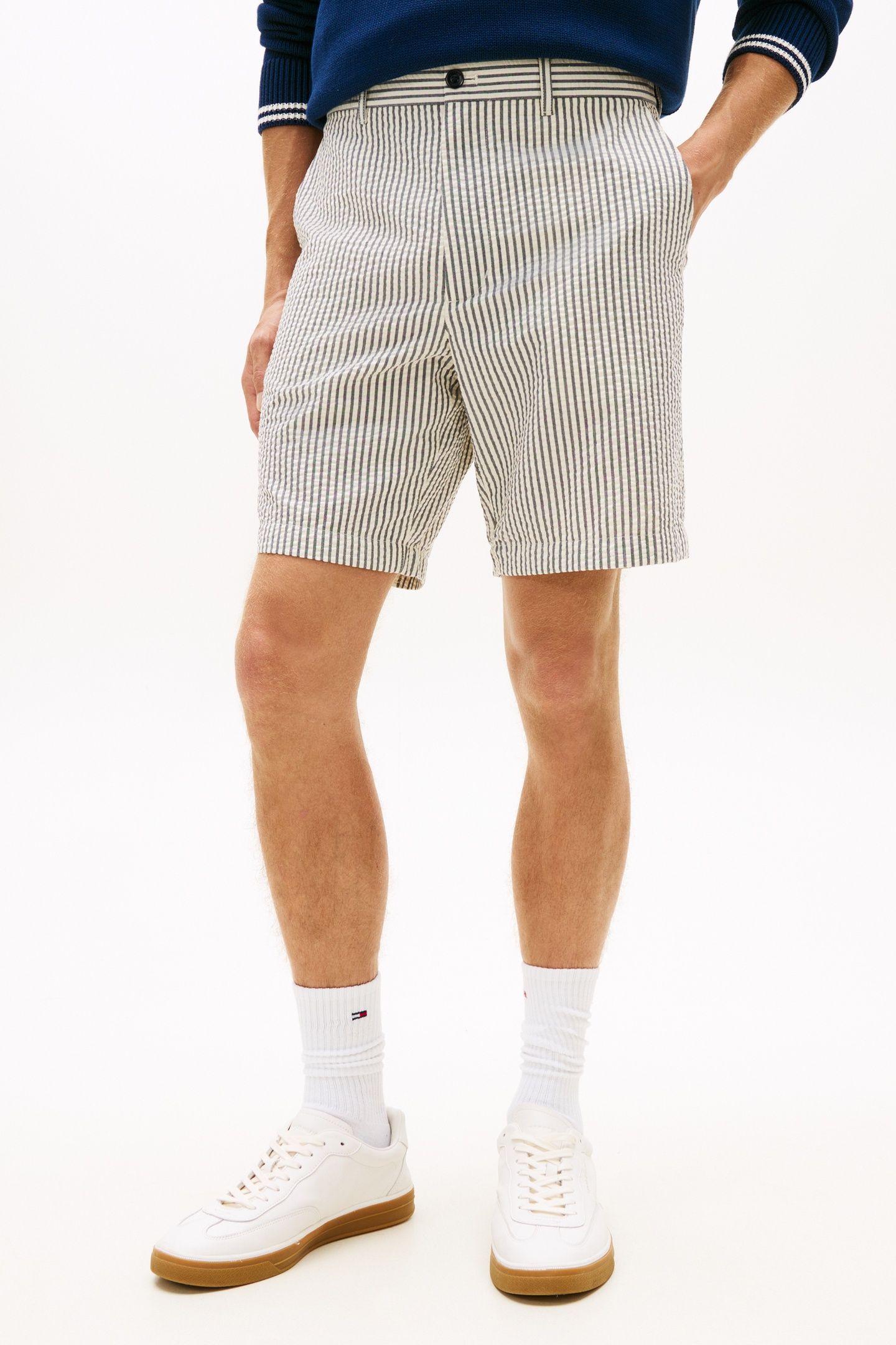 DOVER 8 INC SEERSUCK SHORTS DESERT SKY/ECRU 1